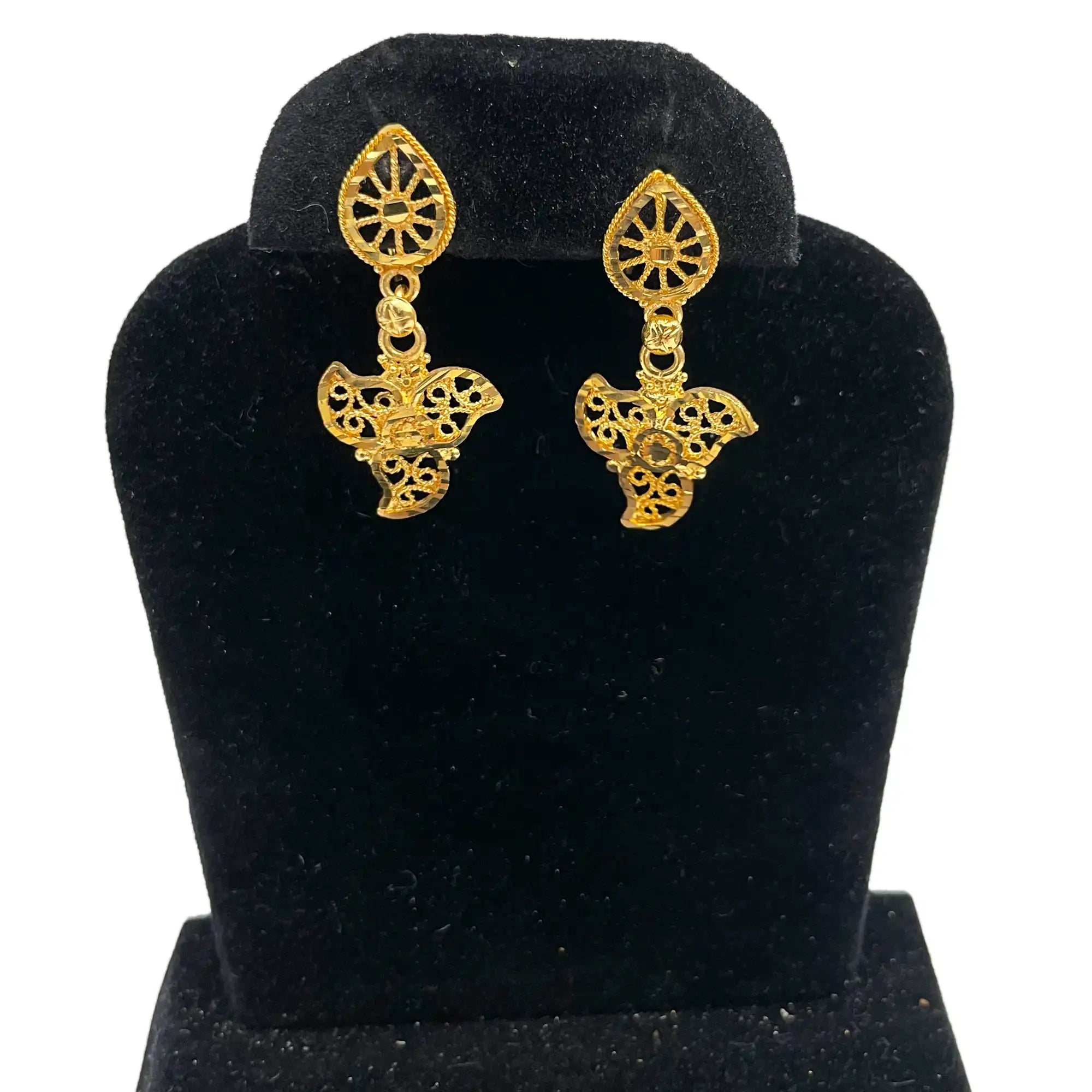 floarl earrings, indian earrings, african jewelry, bridal for gift