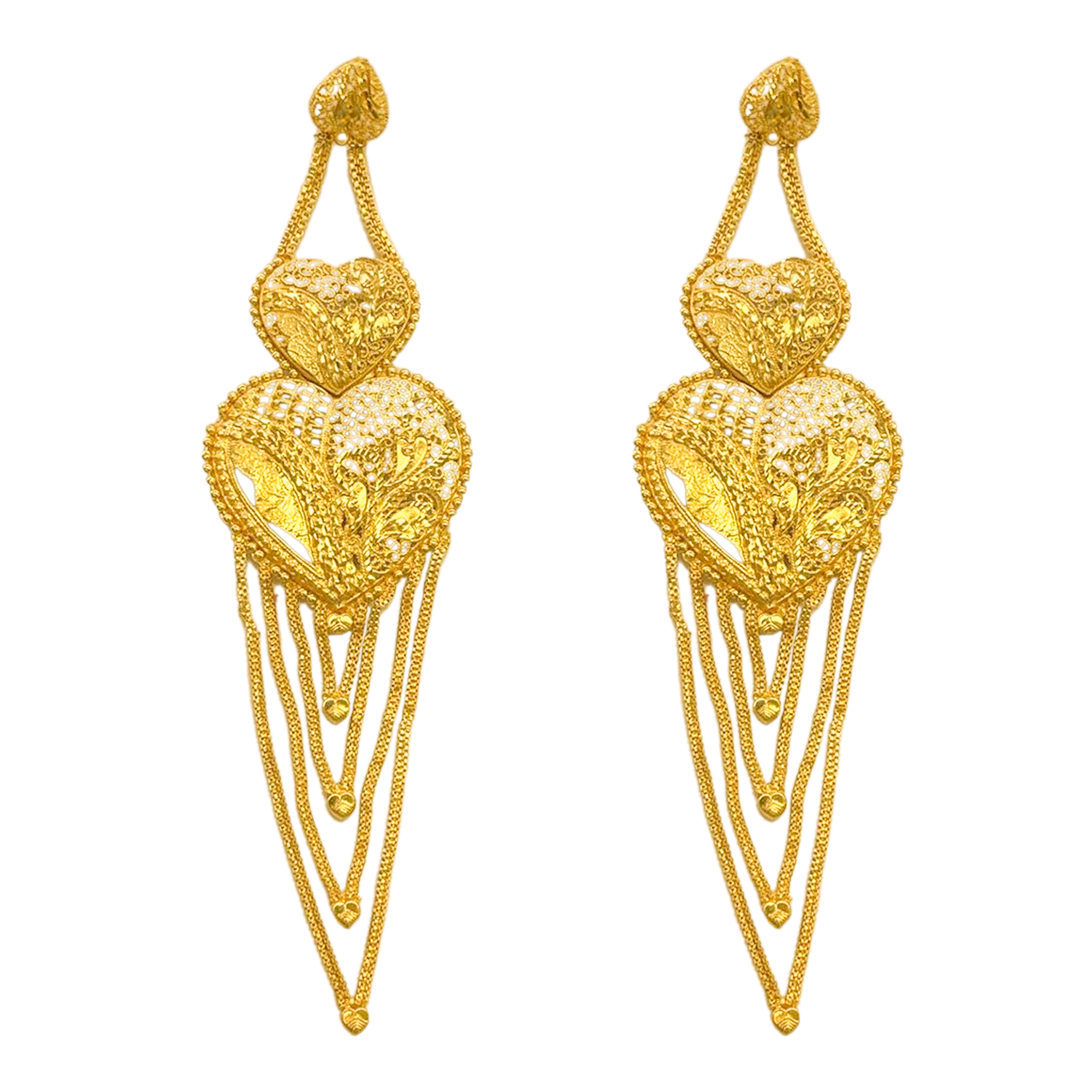 Gold-Plated Earrings, Statement Earrings, Gold-Plated Jewelry, Indian Jewelry Mall