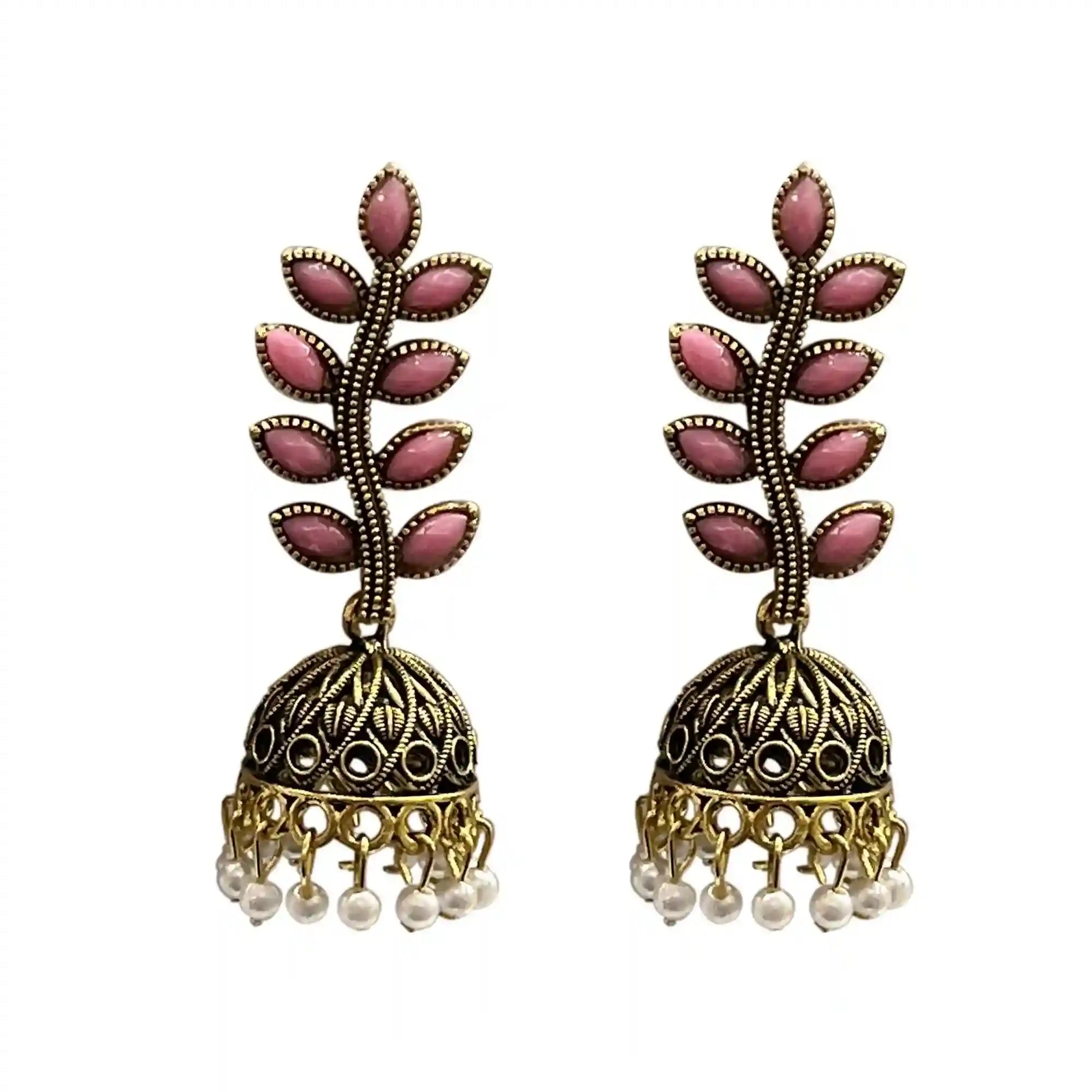 leaf jhumka earring, party earrings, best gift, women earrings