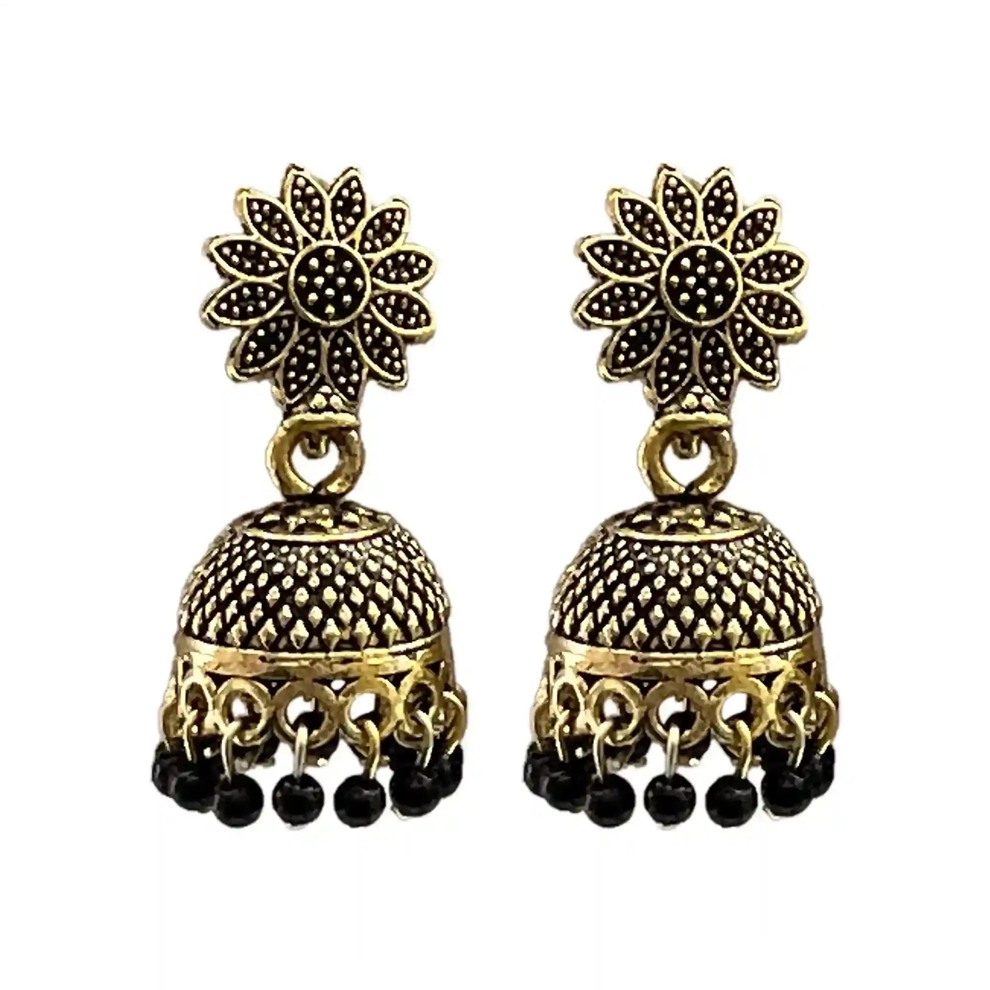 flower wedding earrings, flower design jhumka earrings, ear jewelry