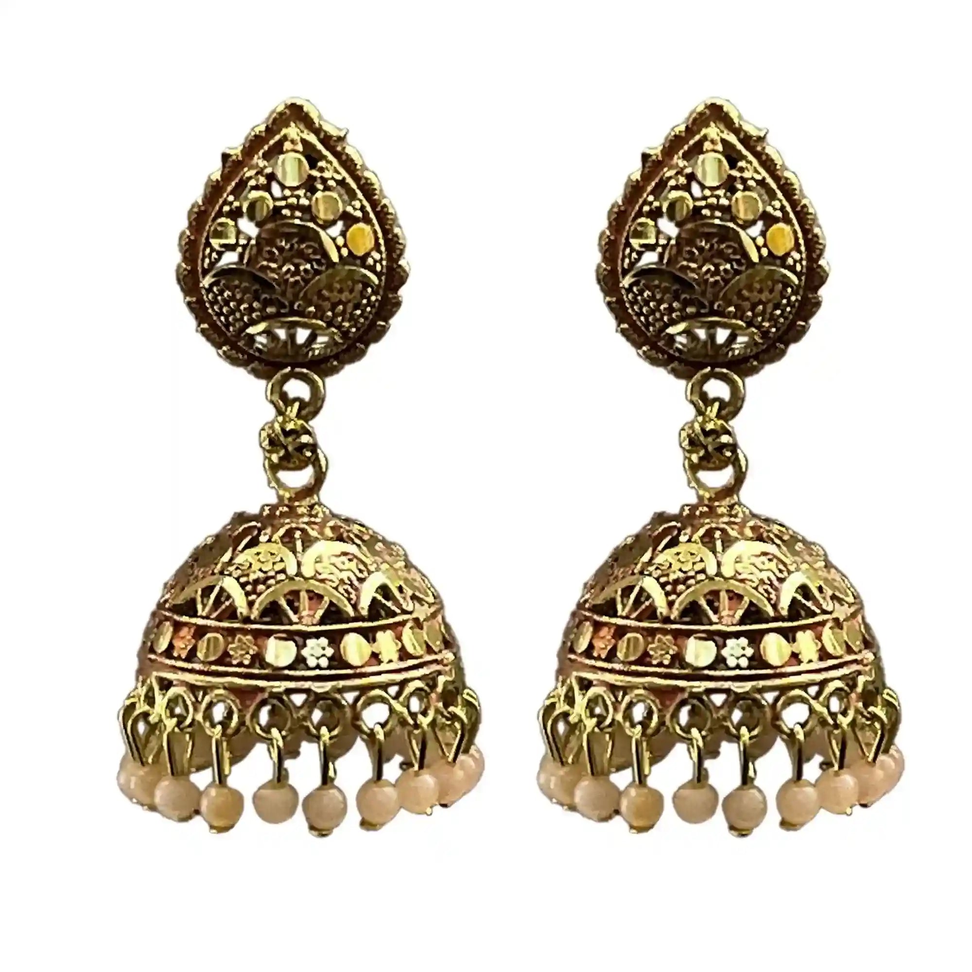 leaf style earring, wedding earring, pakistani jhumka