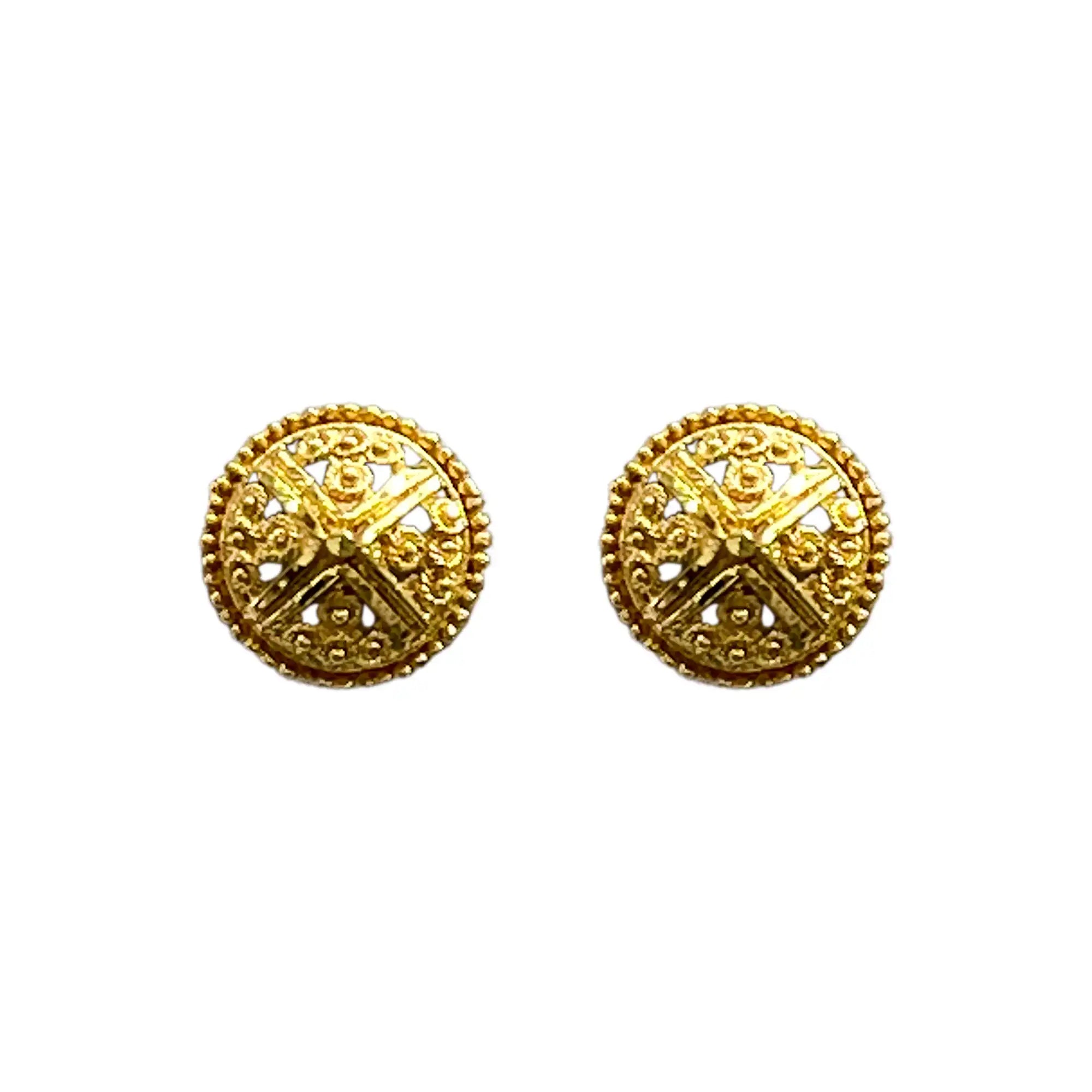 Golden Stylish Stud Earrings SE 06