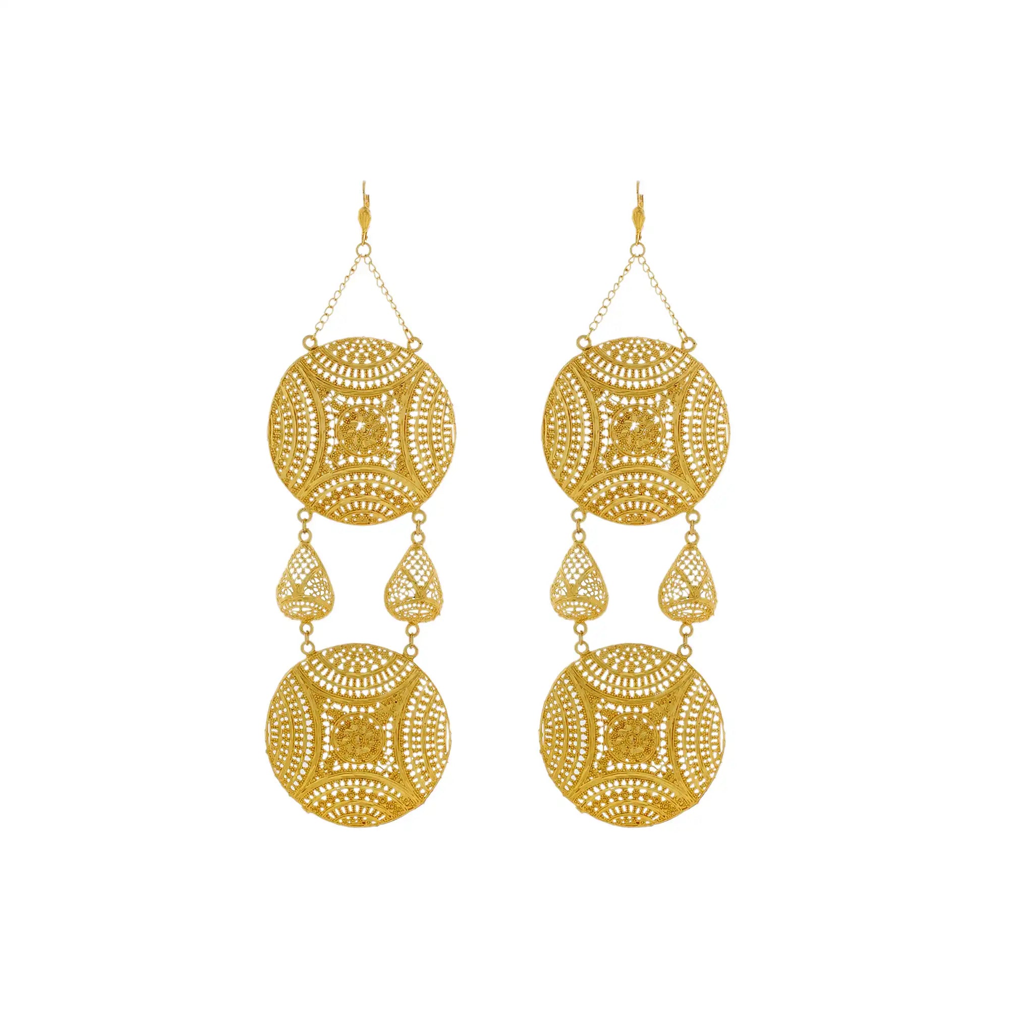 Statement Earrings, Long Gold Earrings, Indian Weddings Jewelry, Gold-Plated Earrings, Indian Jewelry Mall
