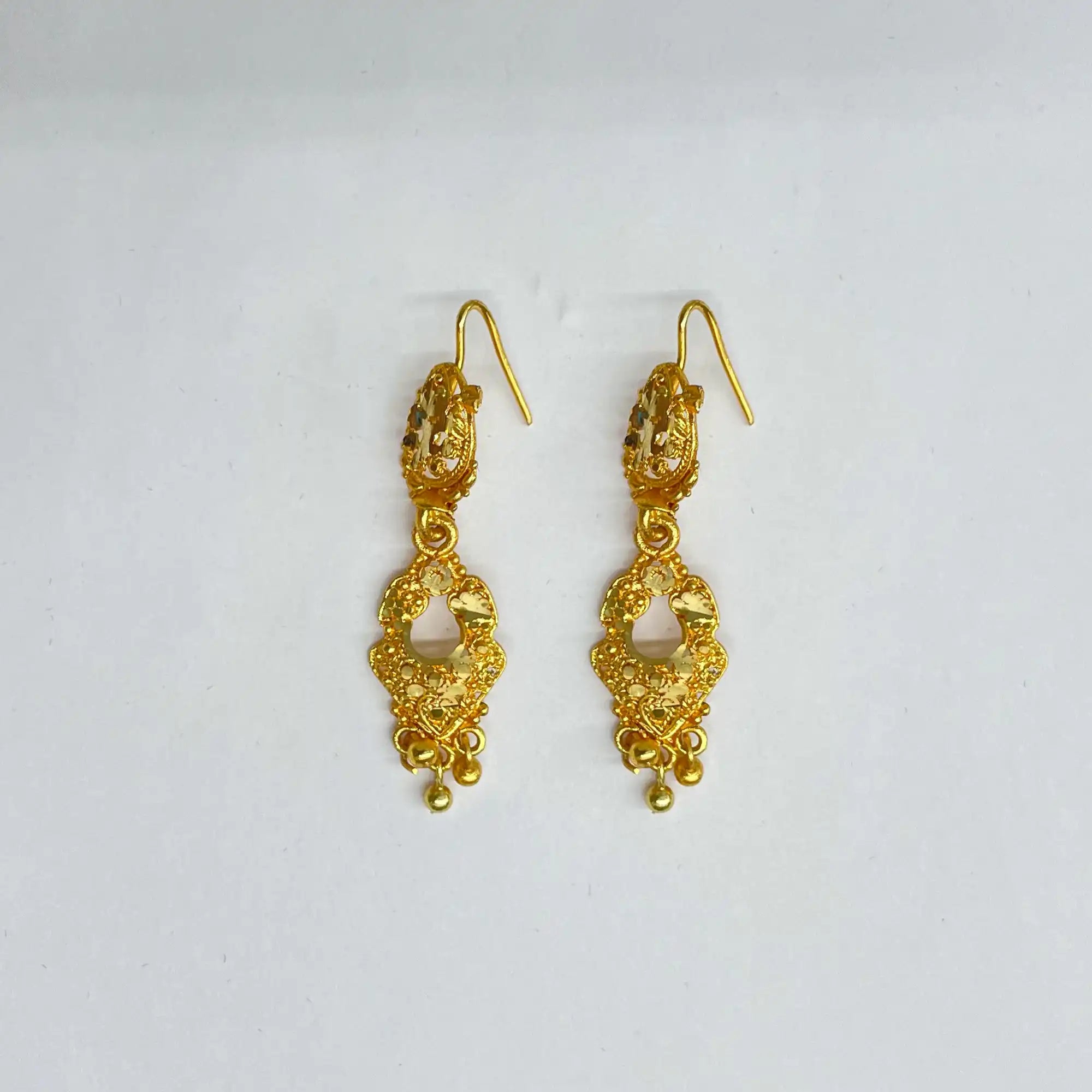 Classic Indian Gold Drop Earrings IJMGE 103