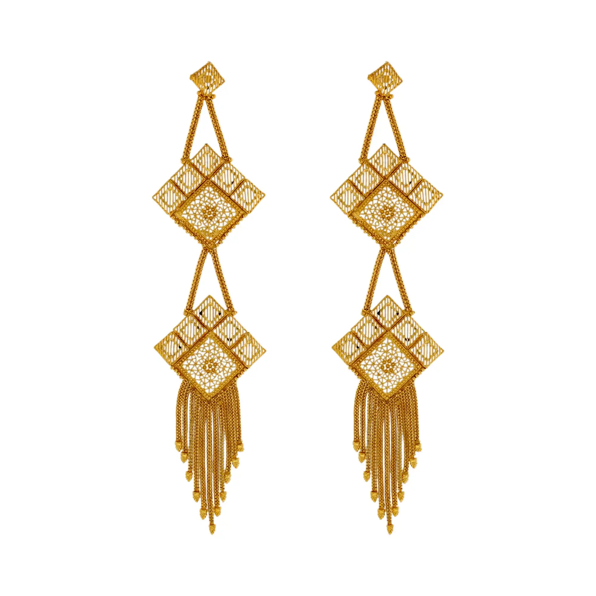 long dangle statement earrings, dubai tradition gold earrings, dainty gold-plated earrings, gold-plated indian jewelry