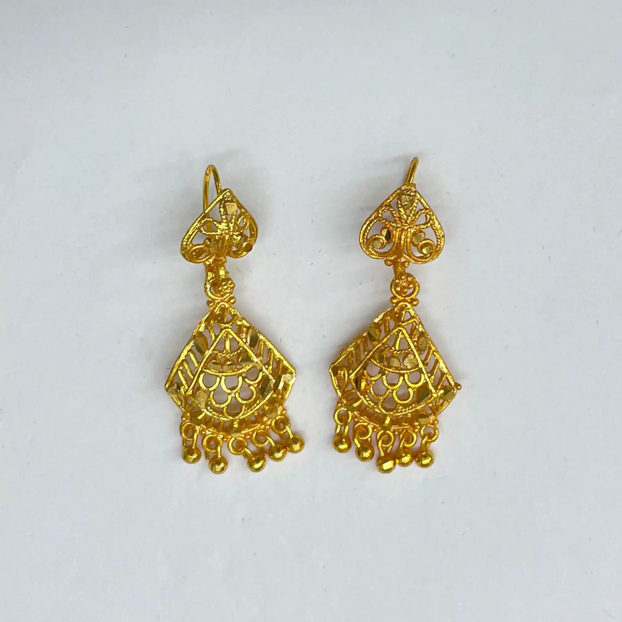 Floral Gold Earrings for Girl IJMGE 134
