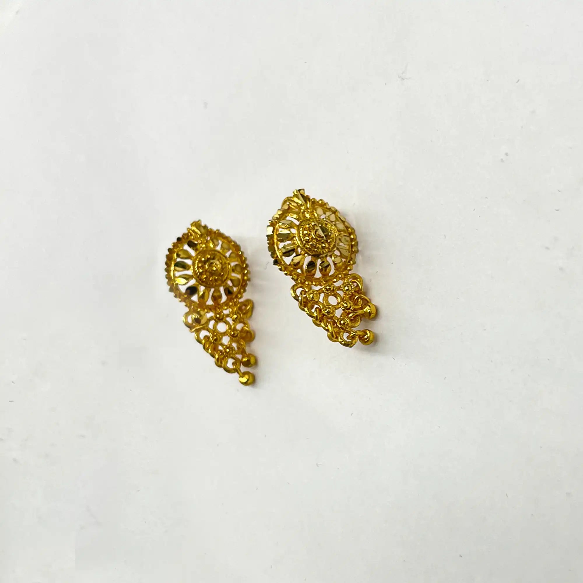 dangle drop earrings, gold-plated earrings, indian jewelry mall, gold-plated jewelry