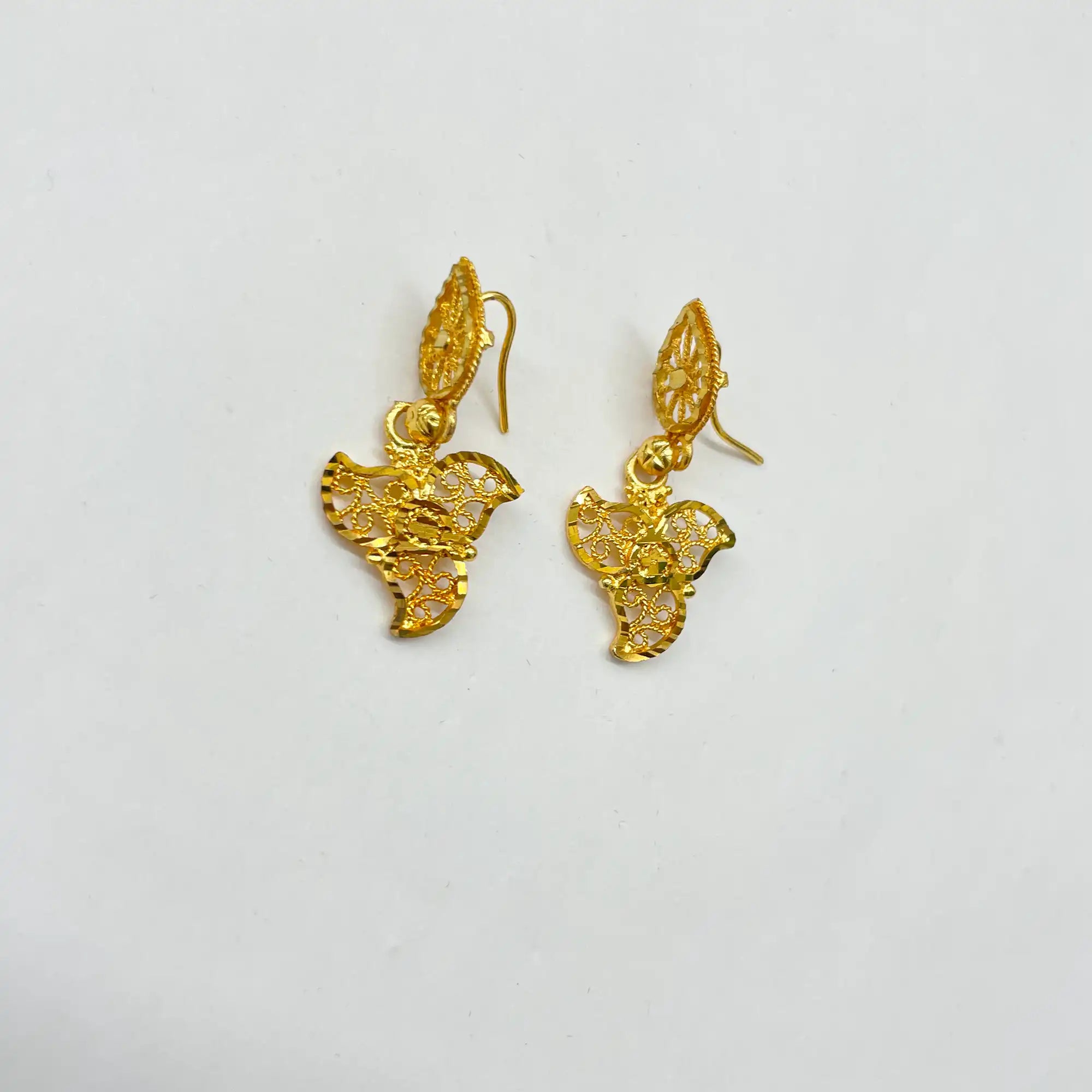 Floral Gold Round Earrings for Women IJMGE 130
