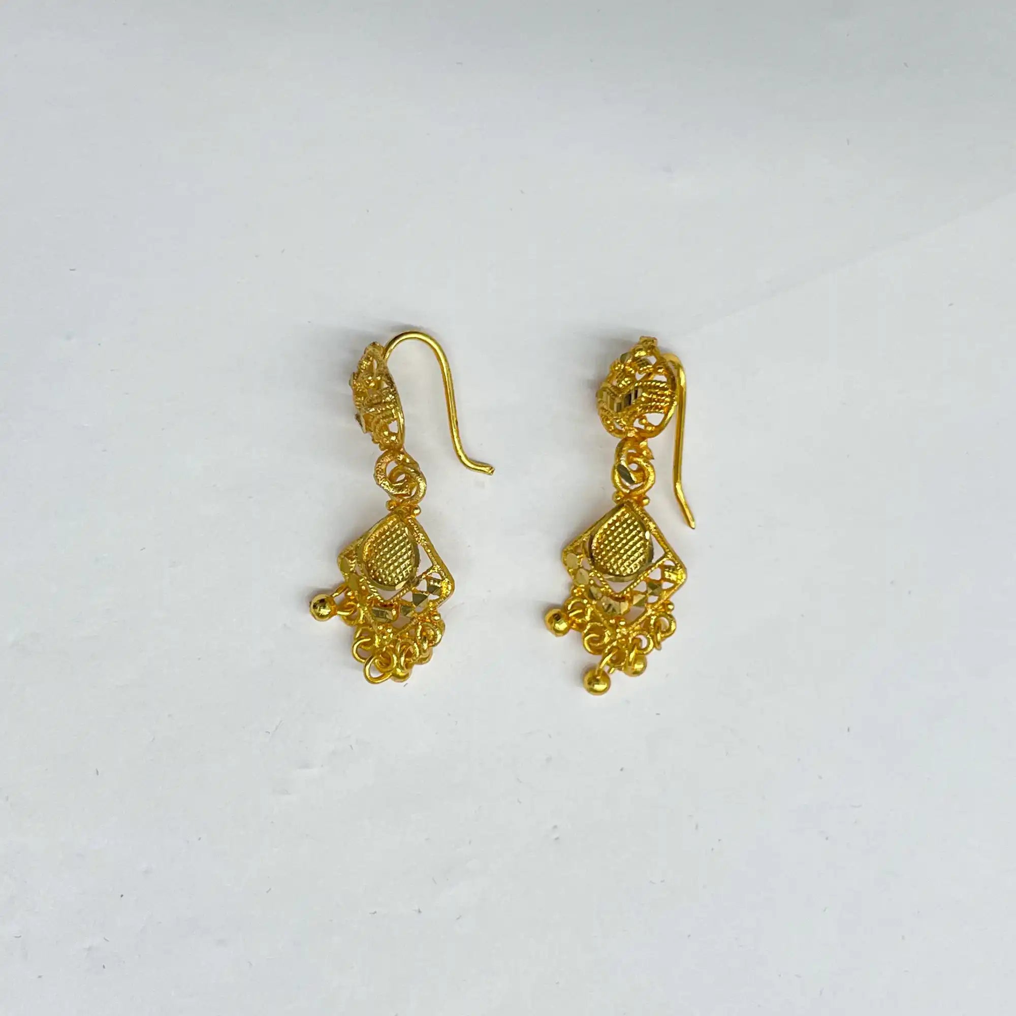 Plain Gold Plated Earring IJMGE 79