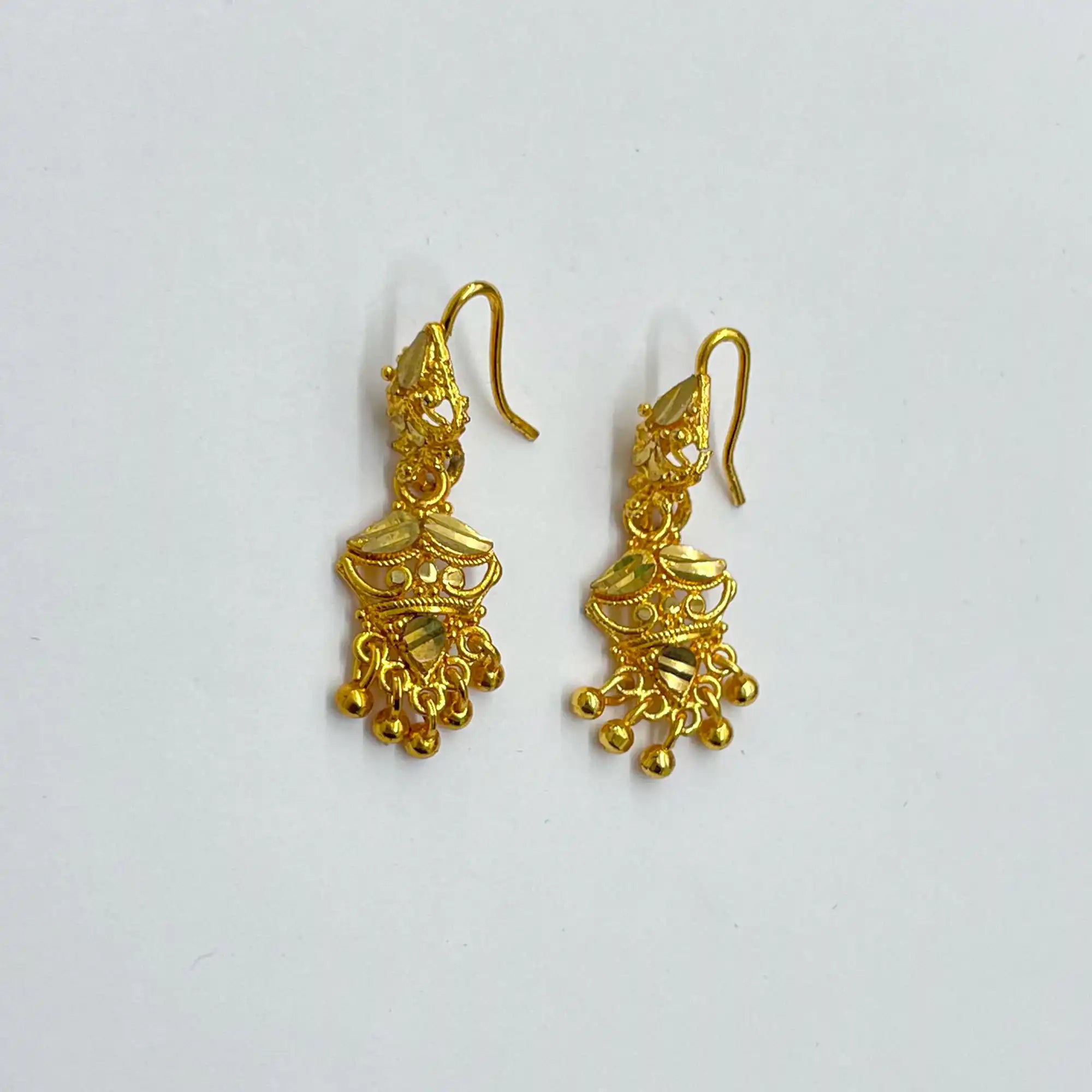 Stylish Golden Triangle Drops Earrings IJMGE 43
