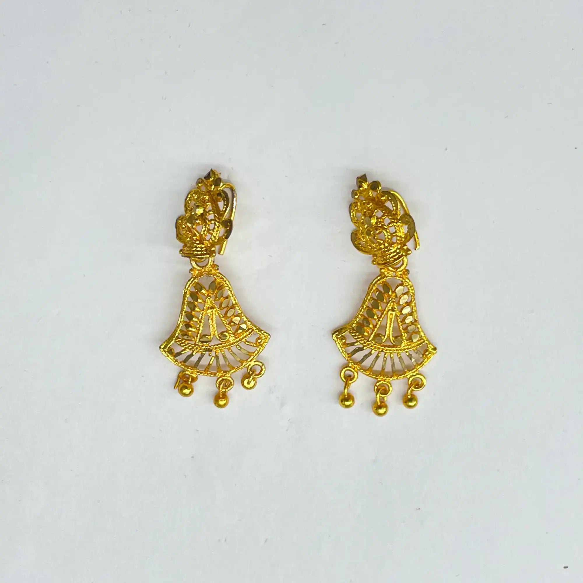 Gold plated Floral Party Wear Earrings IJMGE 82
