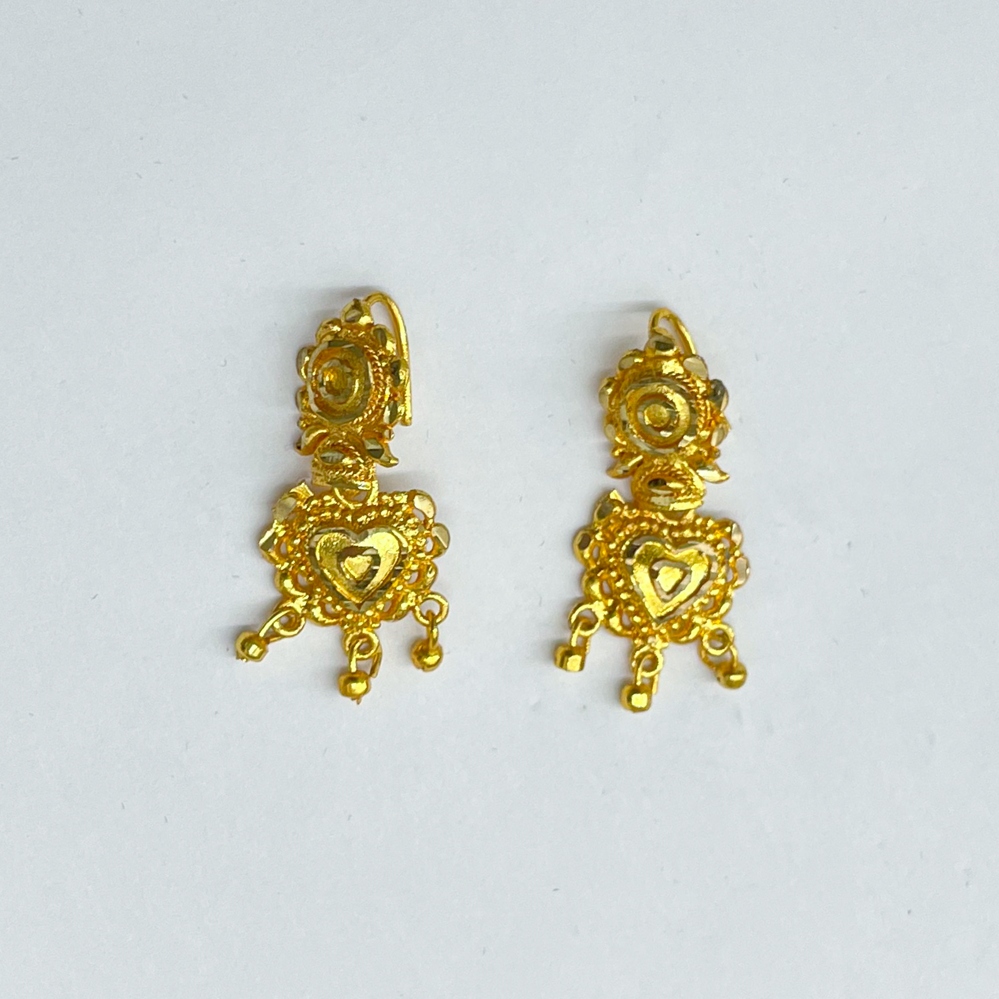 Oxidised Gold Earrings IJMGE 76