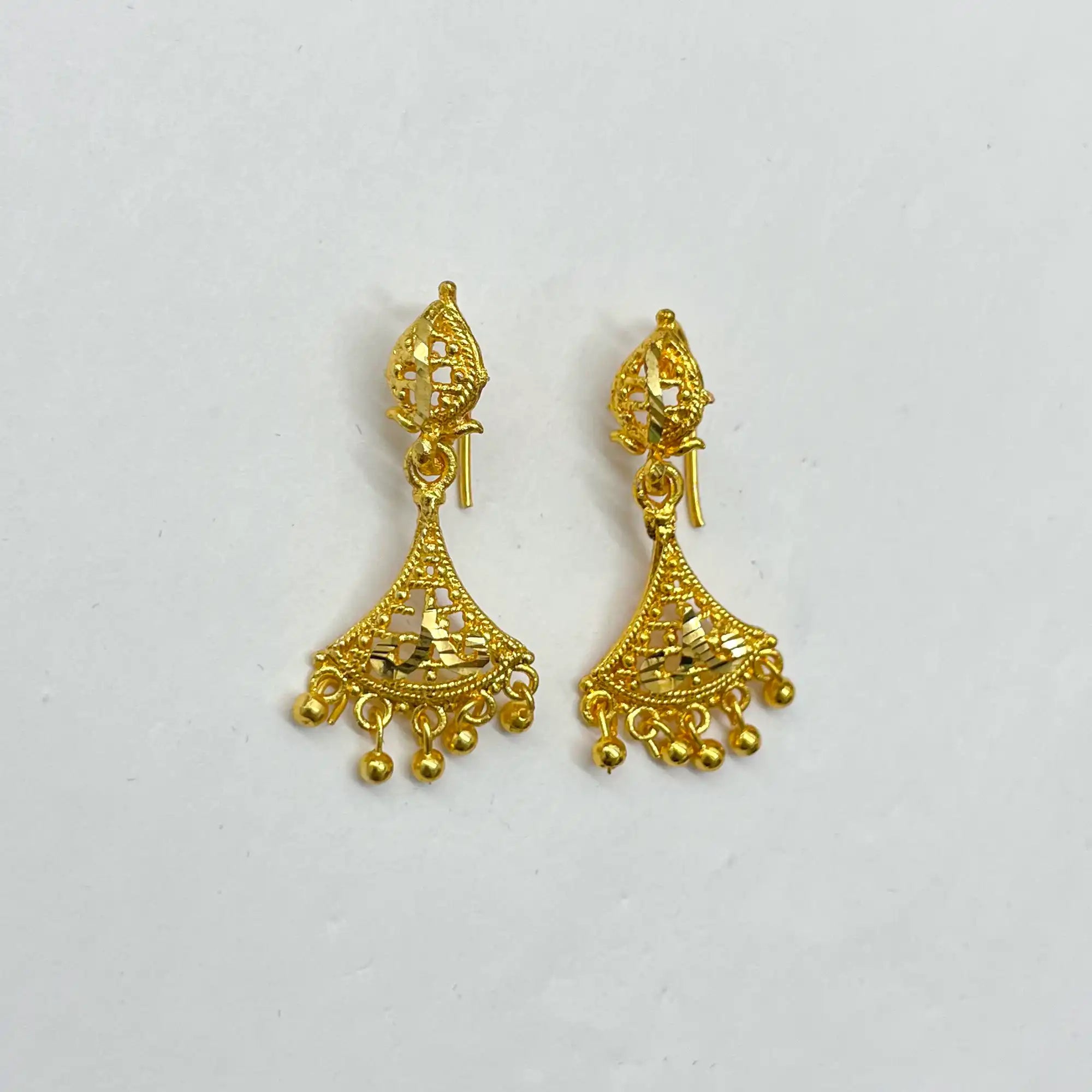 Indian Fancy Gold Drop Earrings IJMGE 51