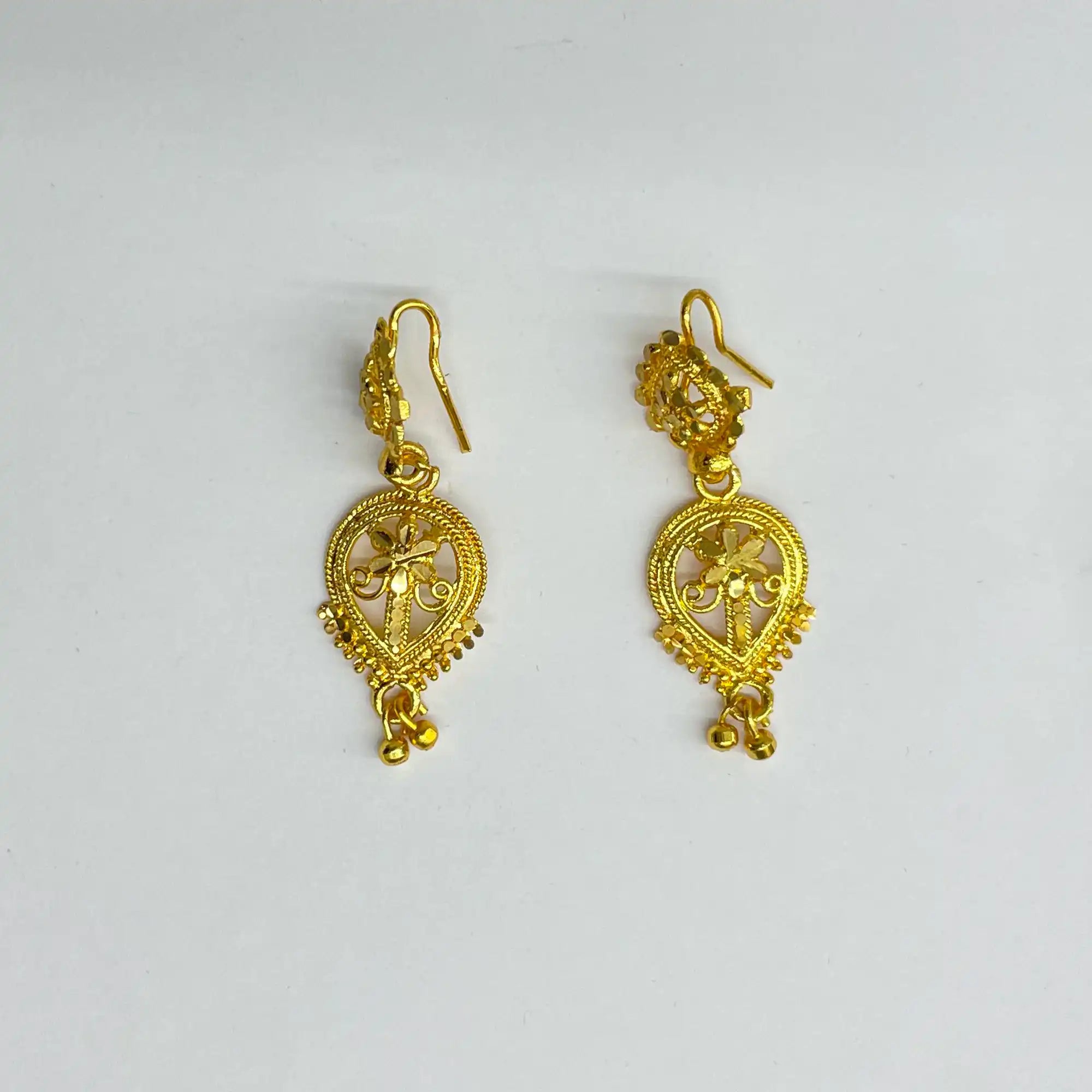 Flower Gold Drop Earring for Gift IJMGE 34
