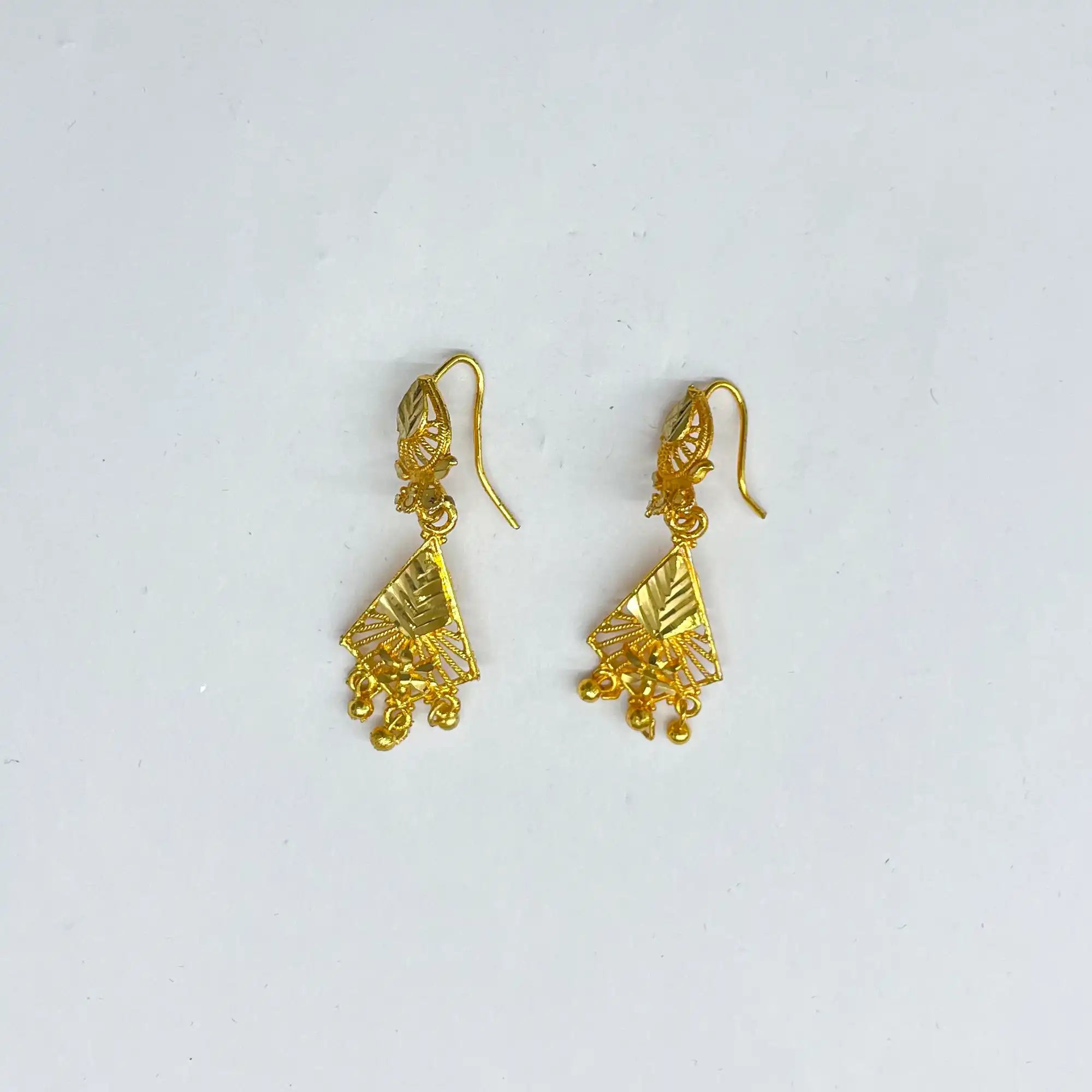 Gold Floral Earrings IJMGE 59
