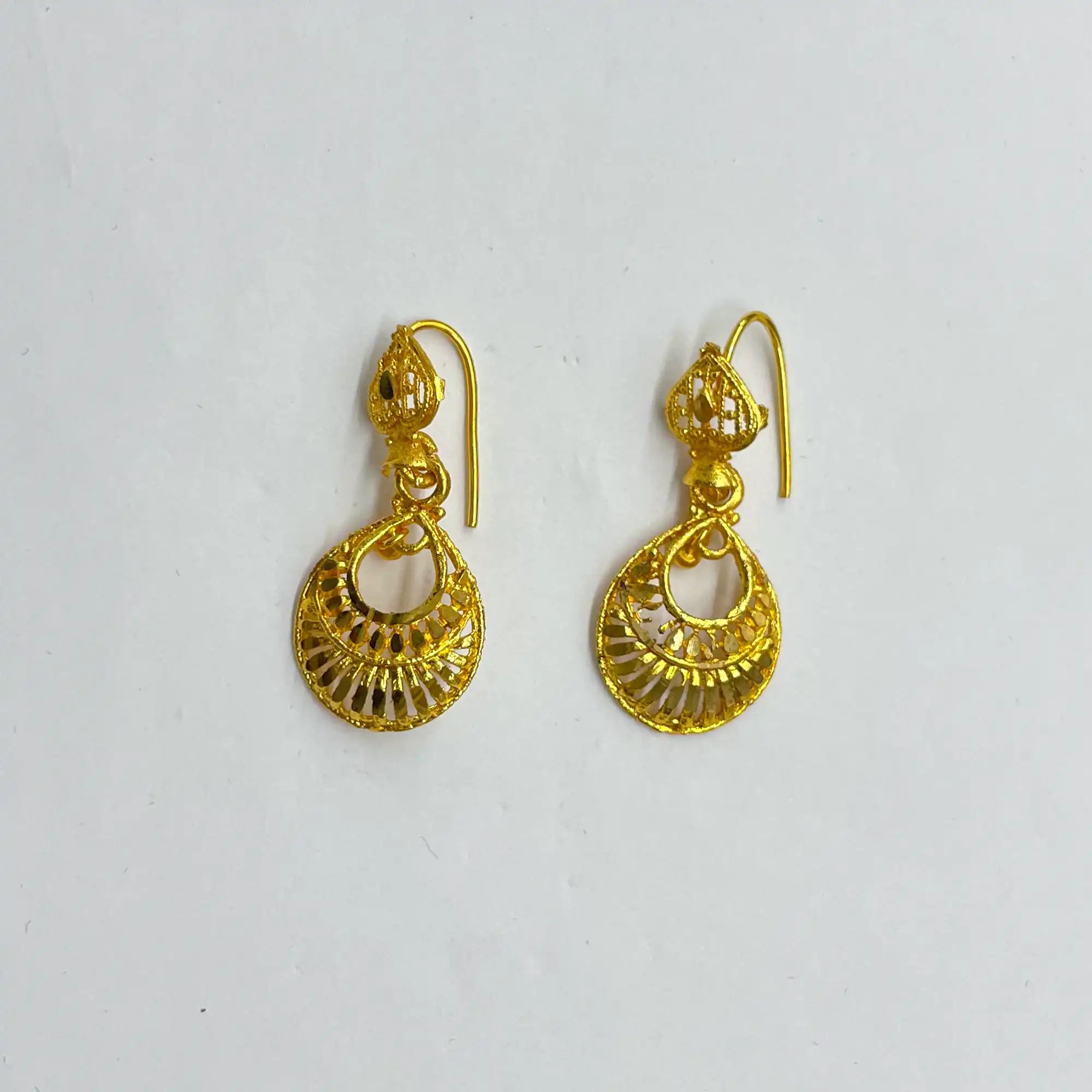 Drop Leaf Golden Earrings IJMGE 39