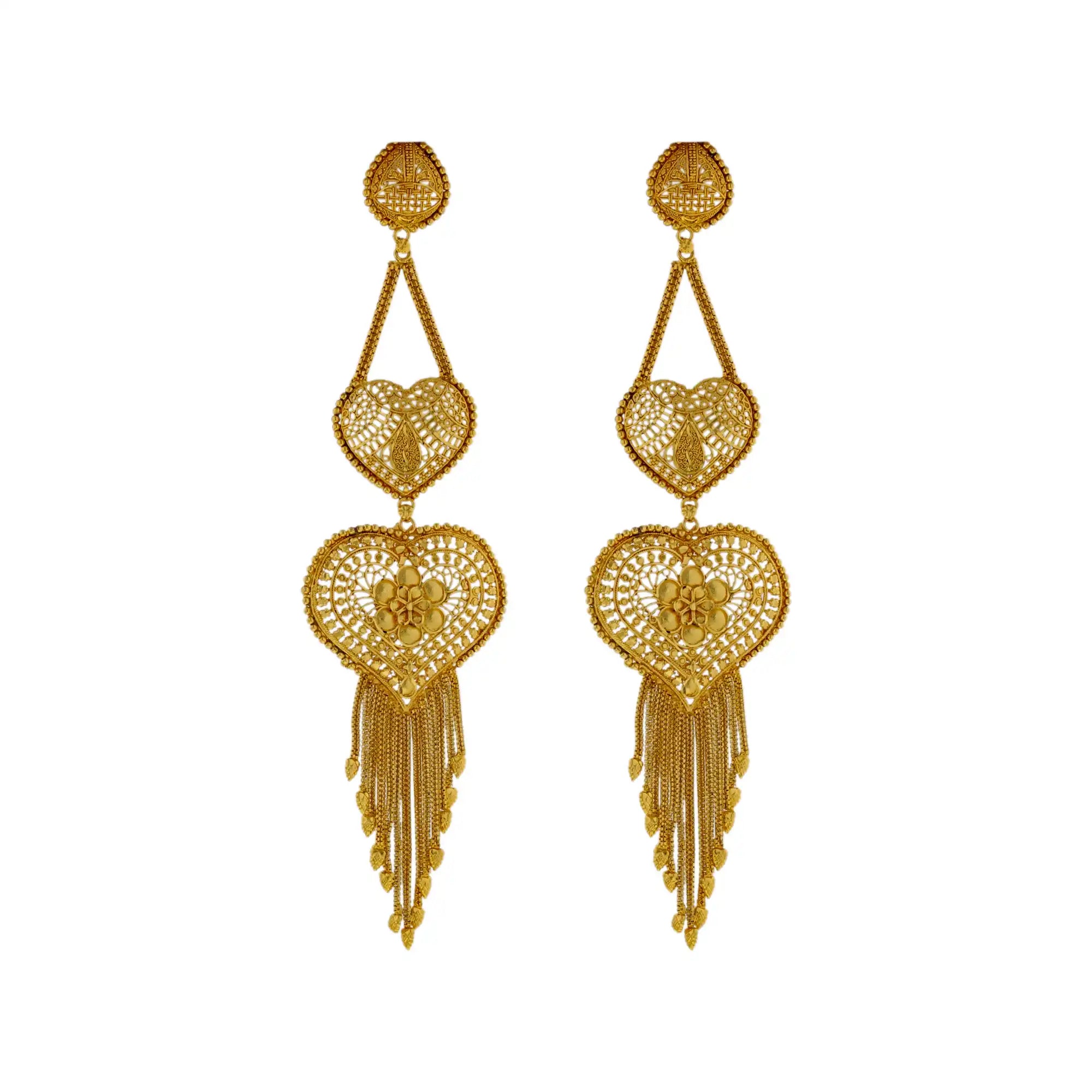 gold-plated jewelry, Punjabi Earrings, Pakistani Earrings, Extra large indian vintage earrings