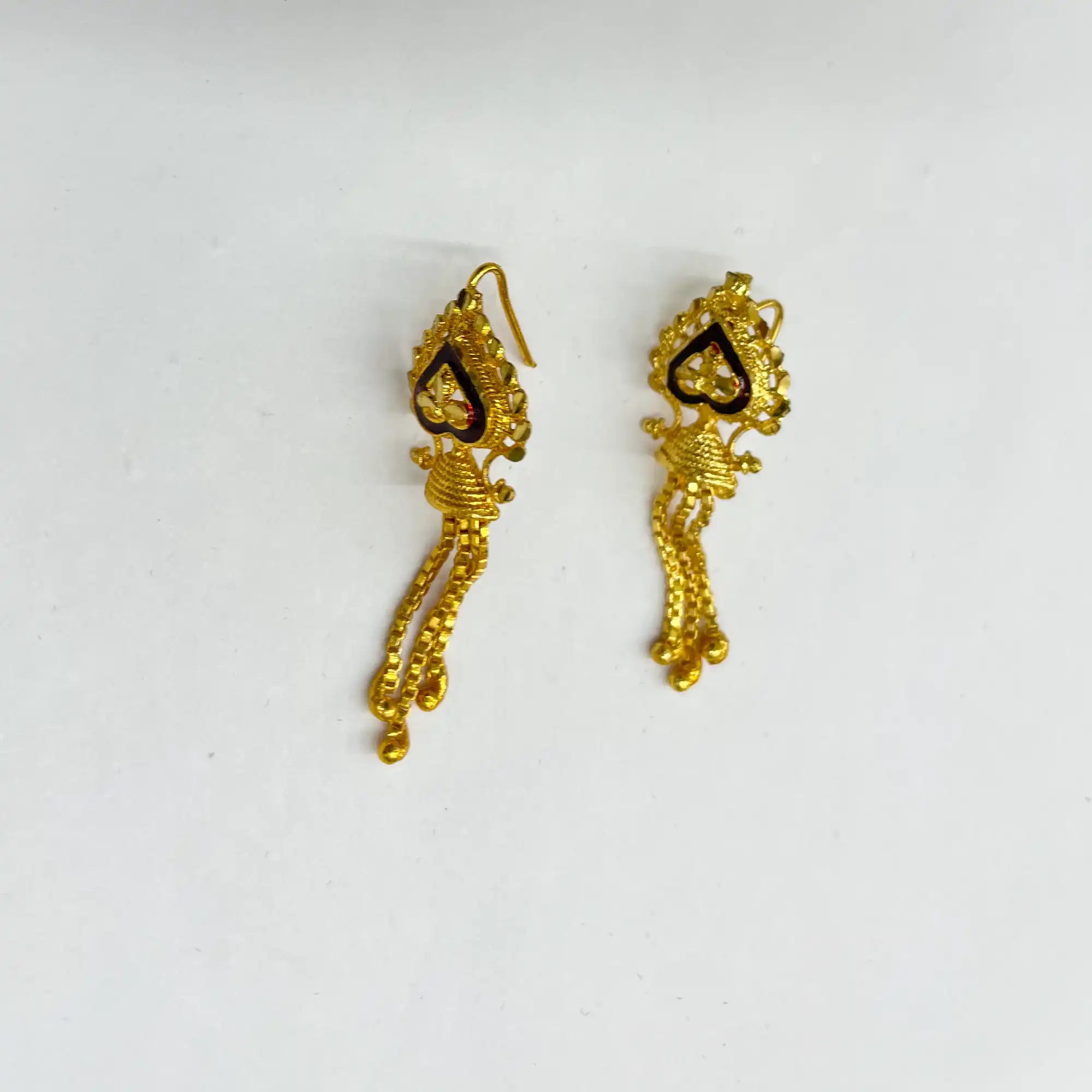 Long Gold Dangle Drop Earrings IJMGE 26