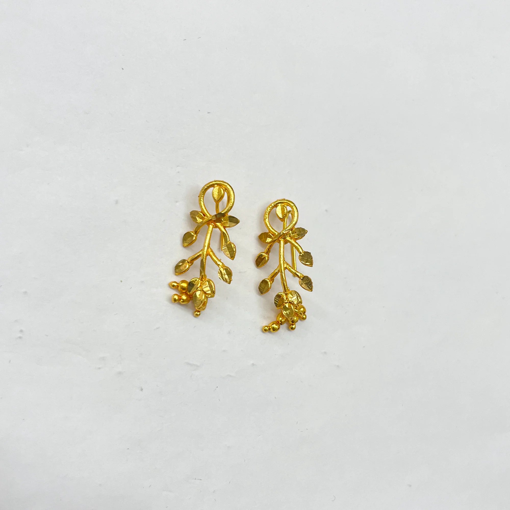 Tree Leaf Golden Earrings Gift for Her IJMGE 150
