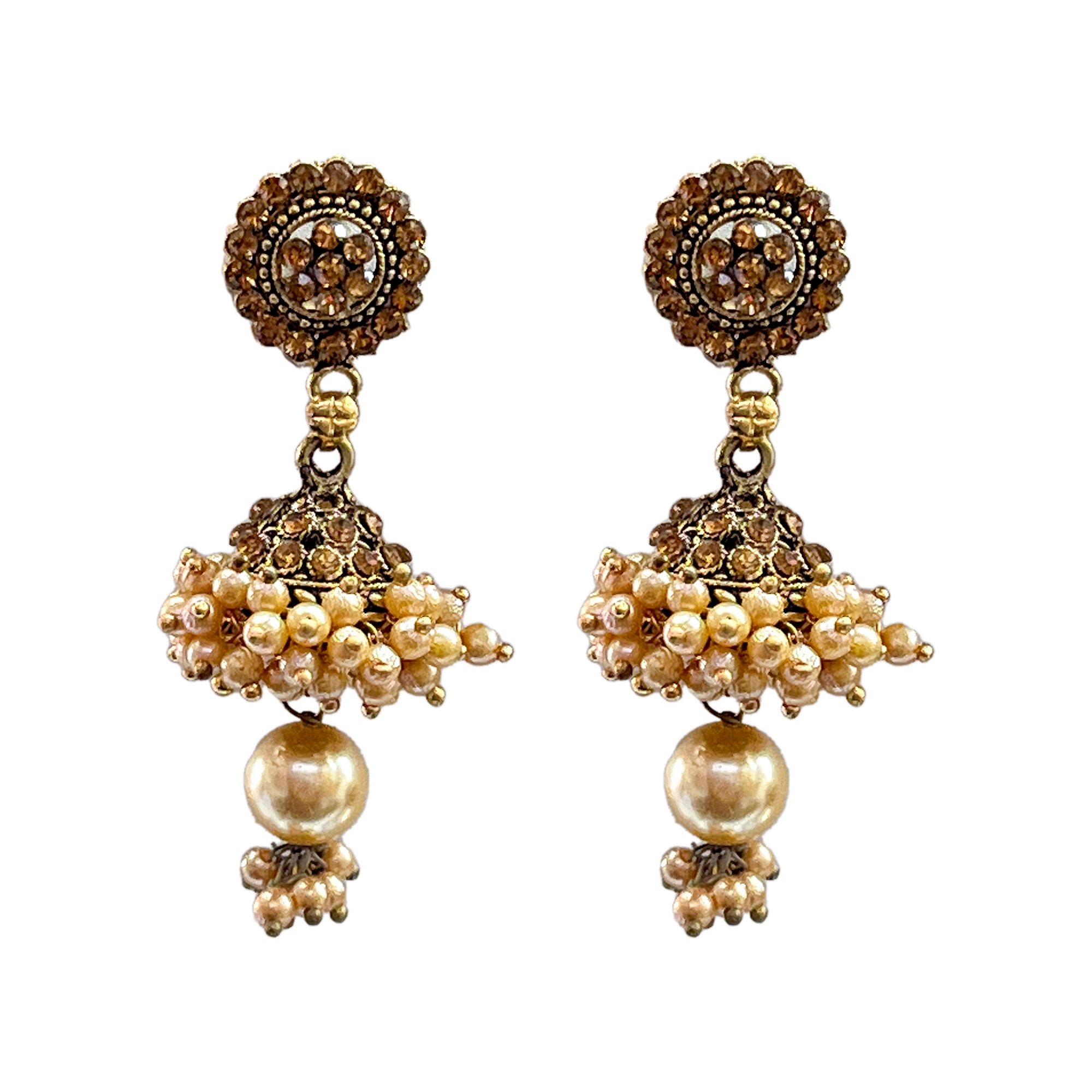 Beautiful Gold-Plated Jhumka Earrings