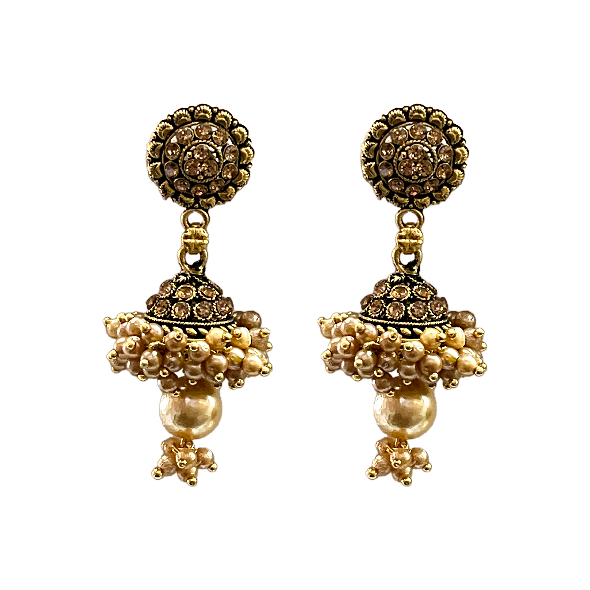 Beautiful Gold-Plated Jhumka Earrings