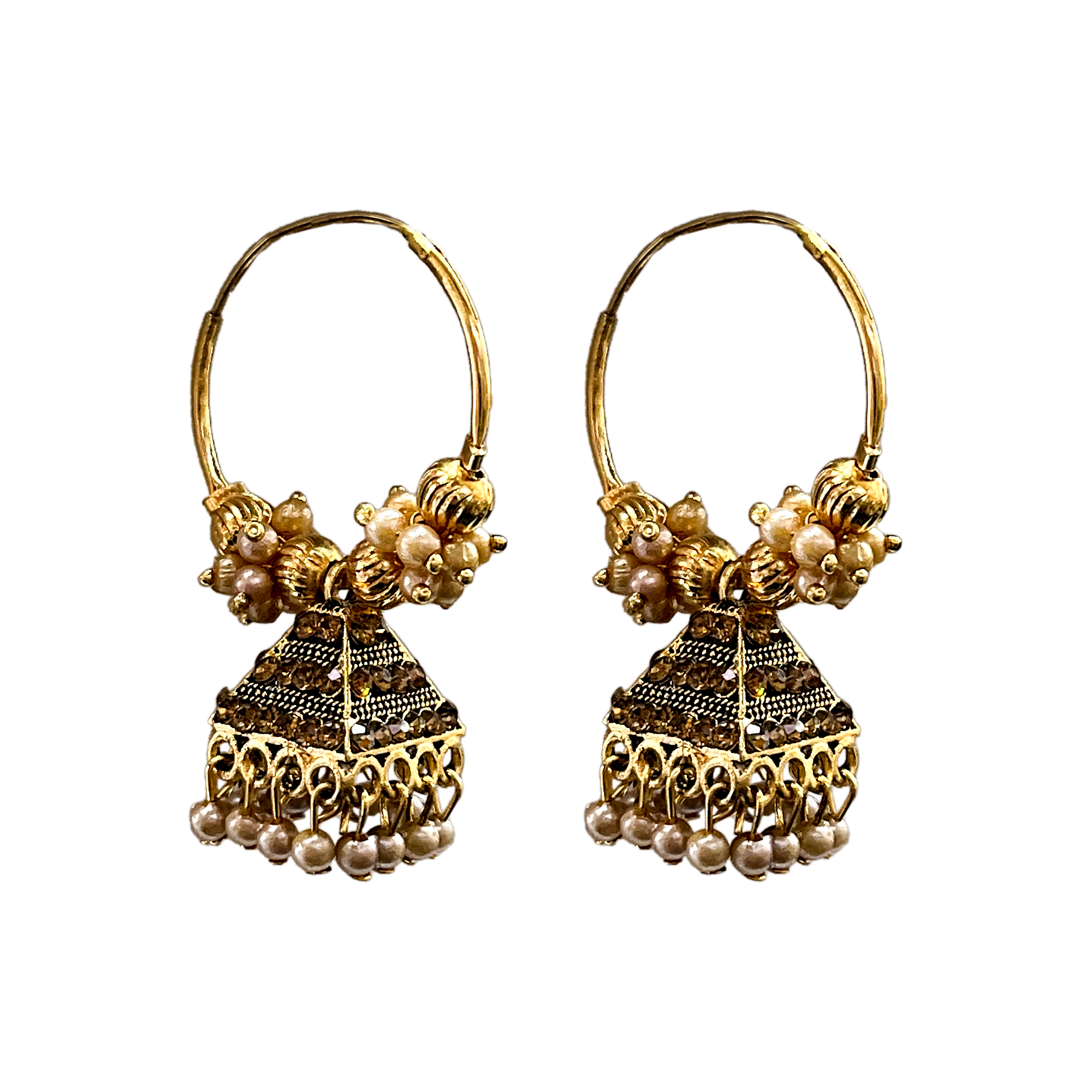 Light Weighted Gold Bali Earrings
