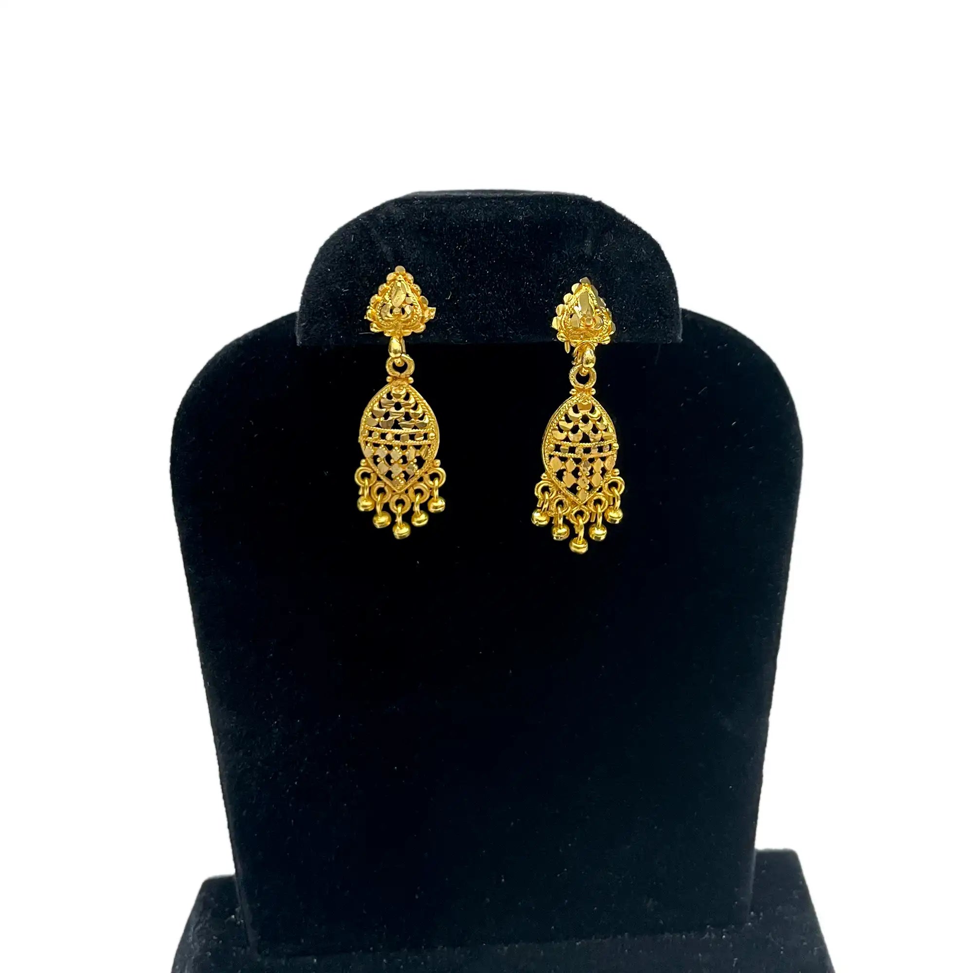 wedding earrings, drop earrings, bridal collection, 22k gold plateding