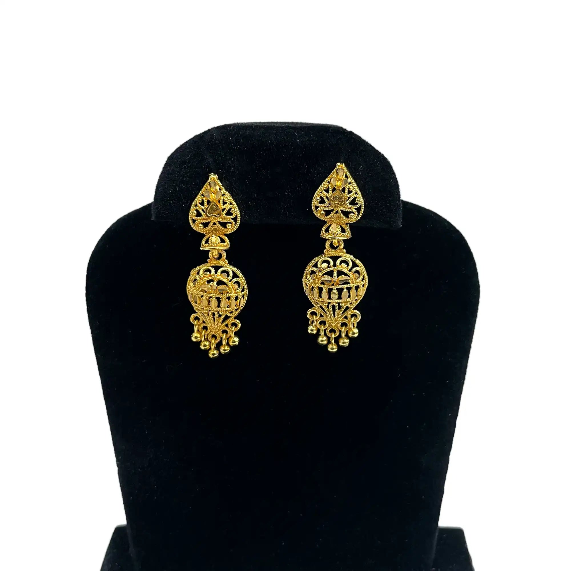fancy earrings, golden earrings, women's earrings,  floarl earrings