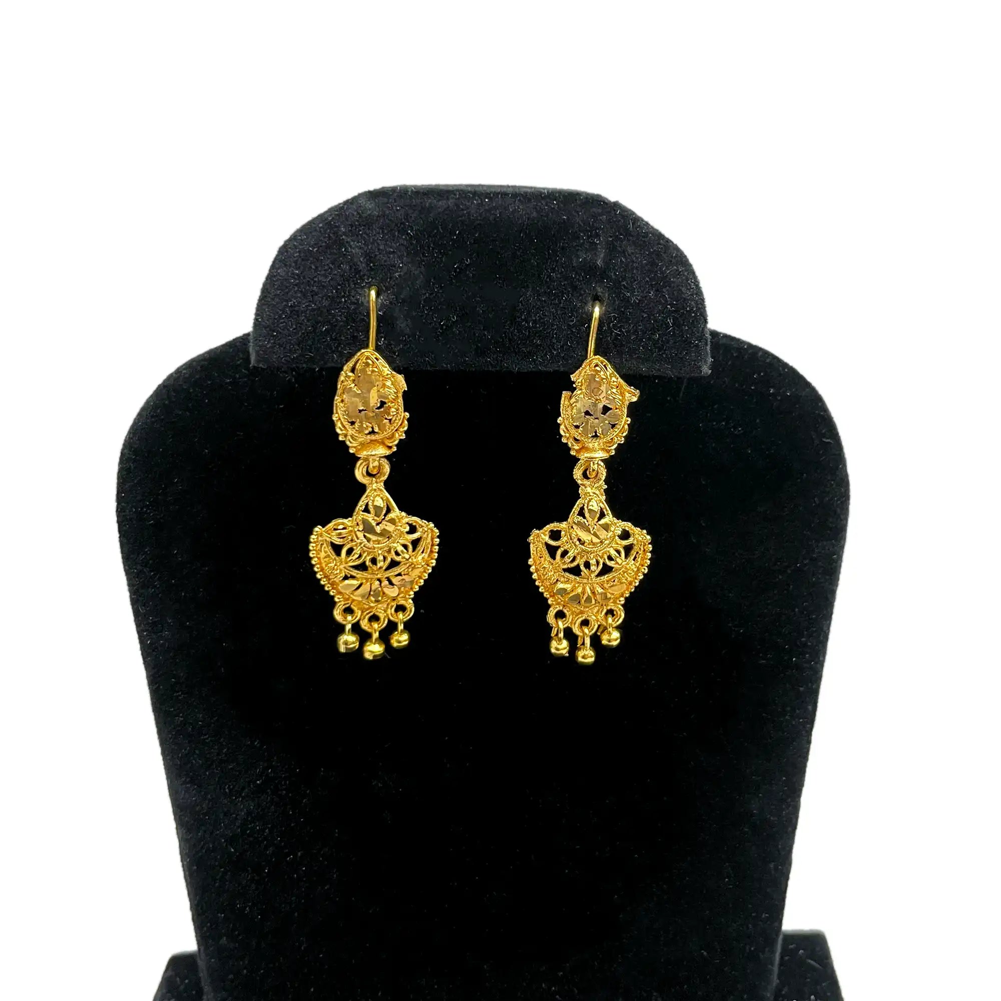 wedding earrings, indian jewelry, gold drop earrins