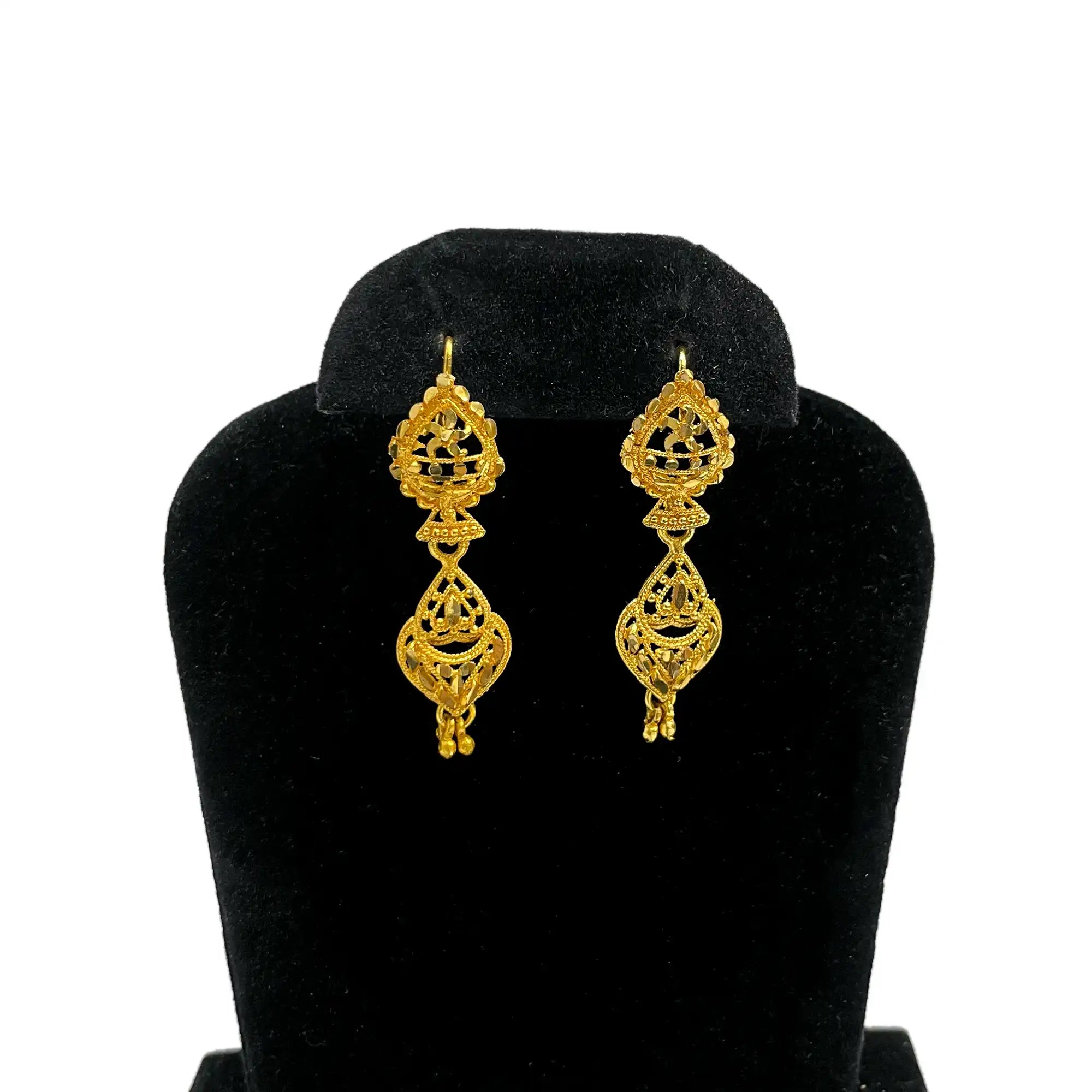 jhumka earrings, drope earrings, leaf design earrings, women gold jewelry