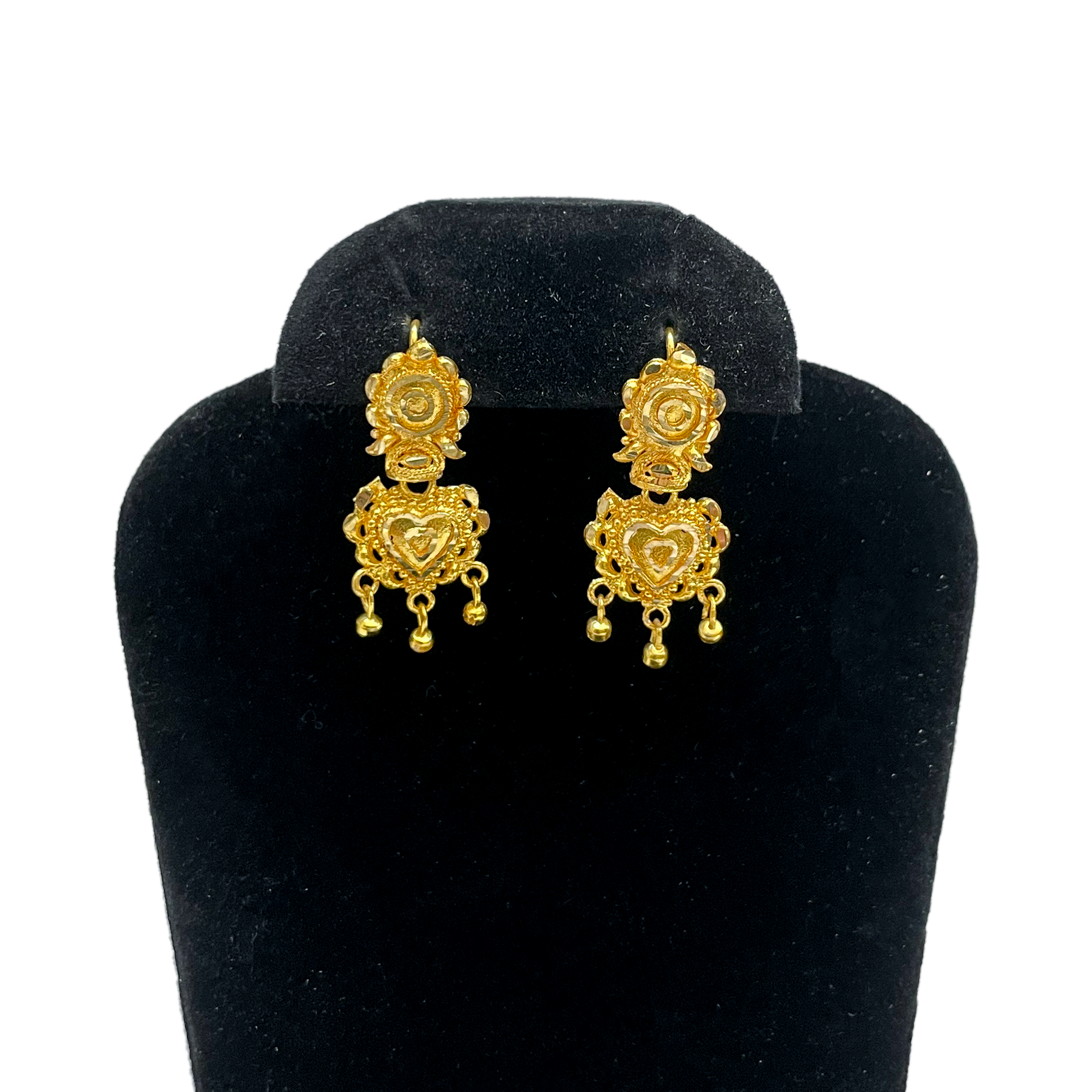 gold plated oxidised earrings, wedding earrings, daily wearing earrings