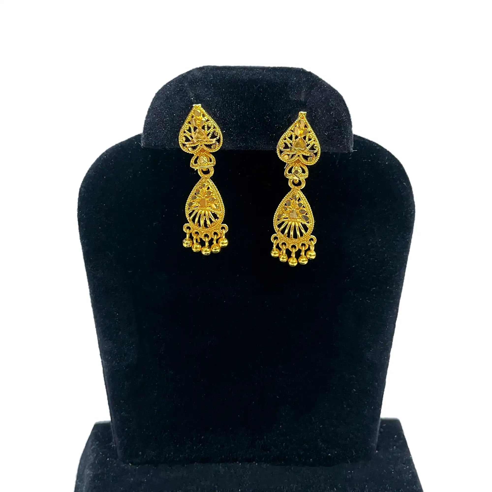 Indian Traditional Bridal Gold Earrings IJMGE 52