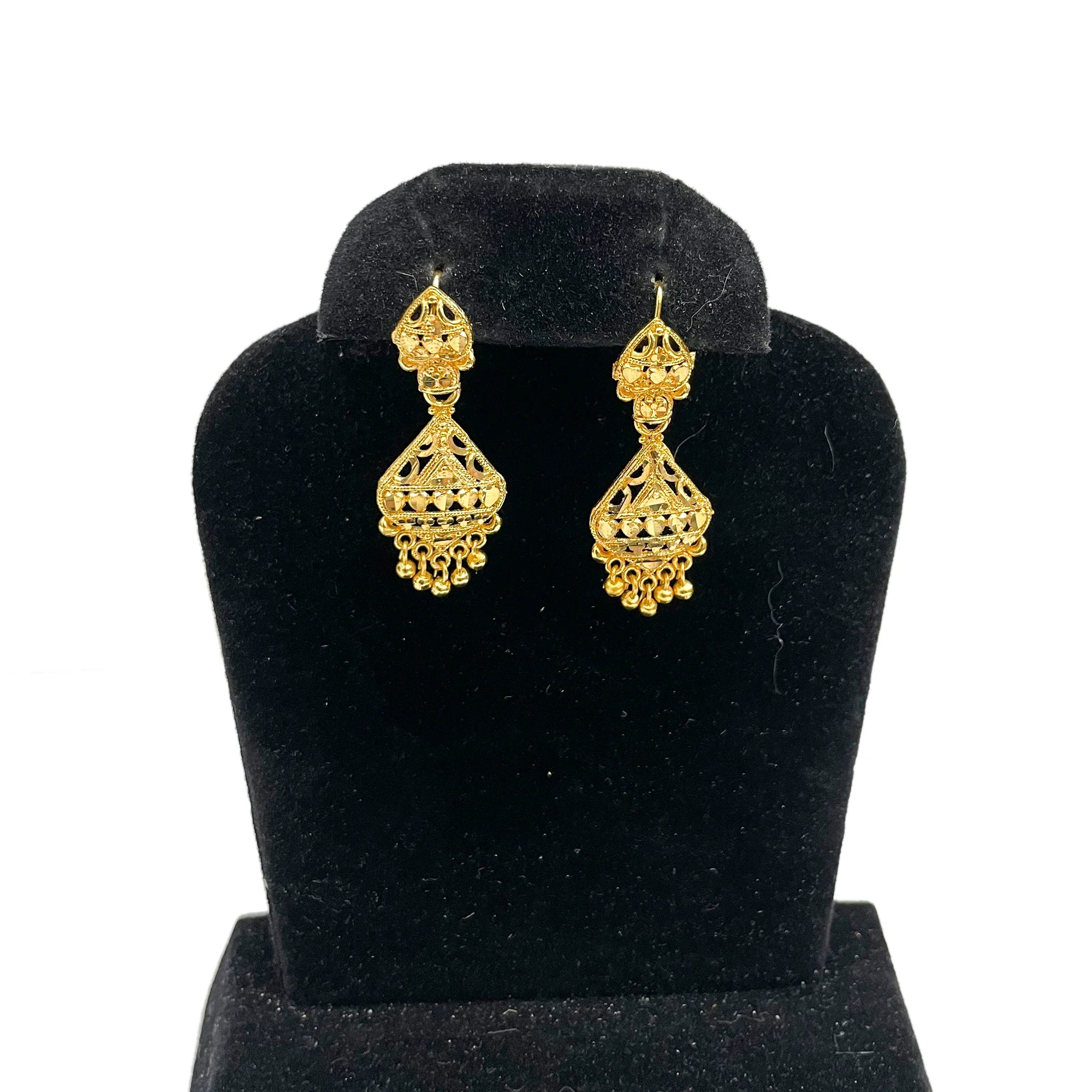 drop earrings, african gold jewelry, traditional earrings, 22k gold plated