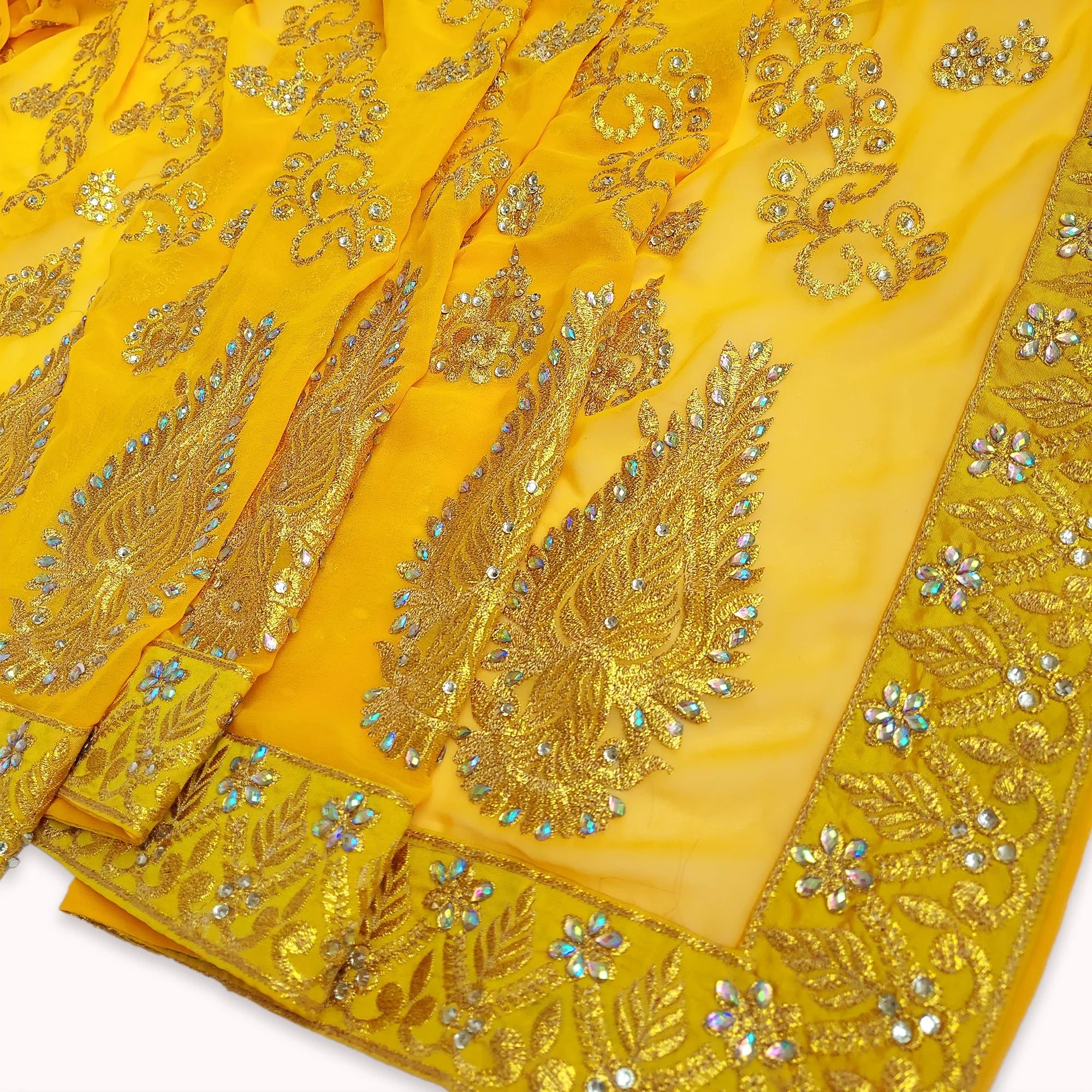 Yellow Ready-to-Wear Designer Saree S 13