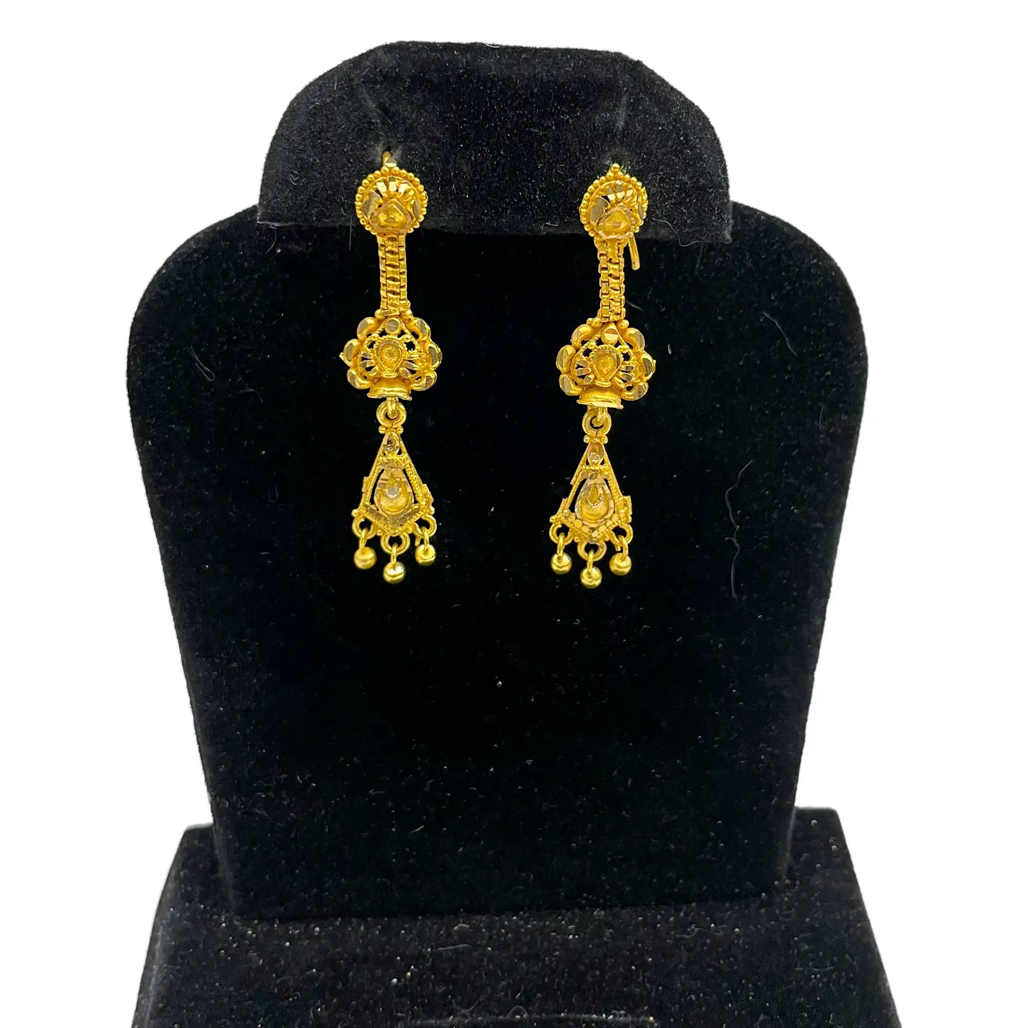 long jhumka earrings, traditional gold earrings