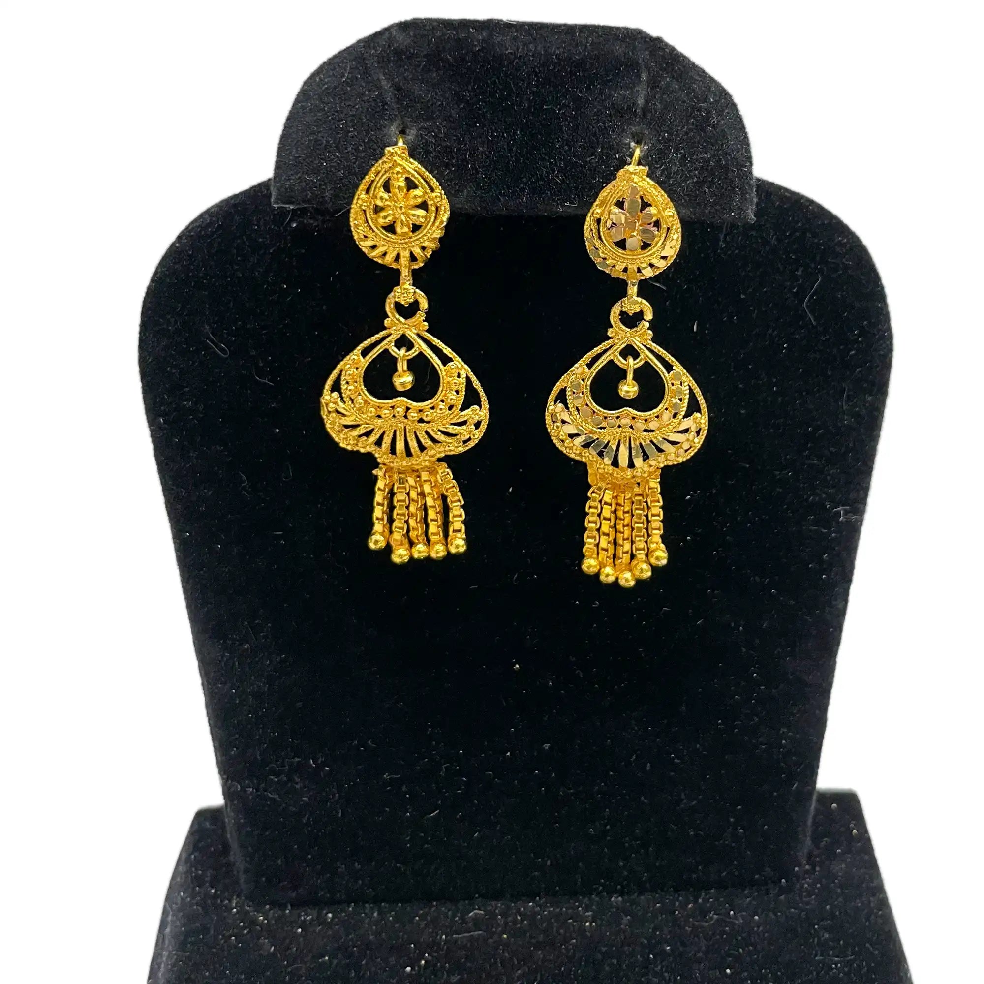 dangle earrings, drop earrings, gold earrings, pakistani earrings