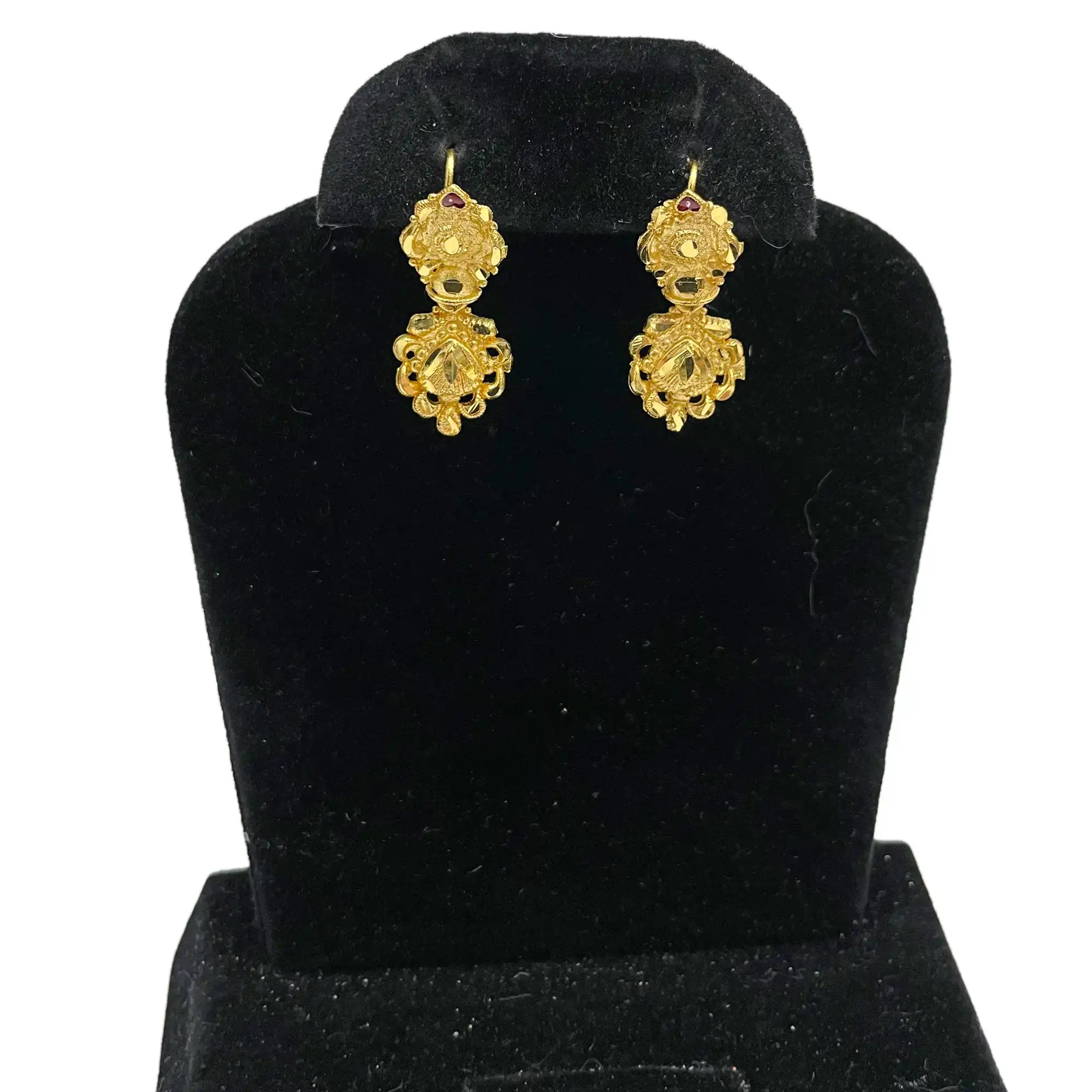 22k gold plated earrings, brass earrings, traditional earrings, indian earrings, stud earrings