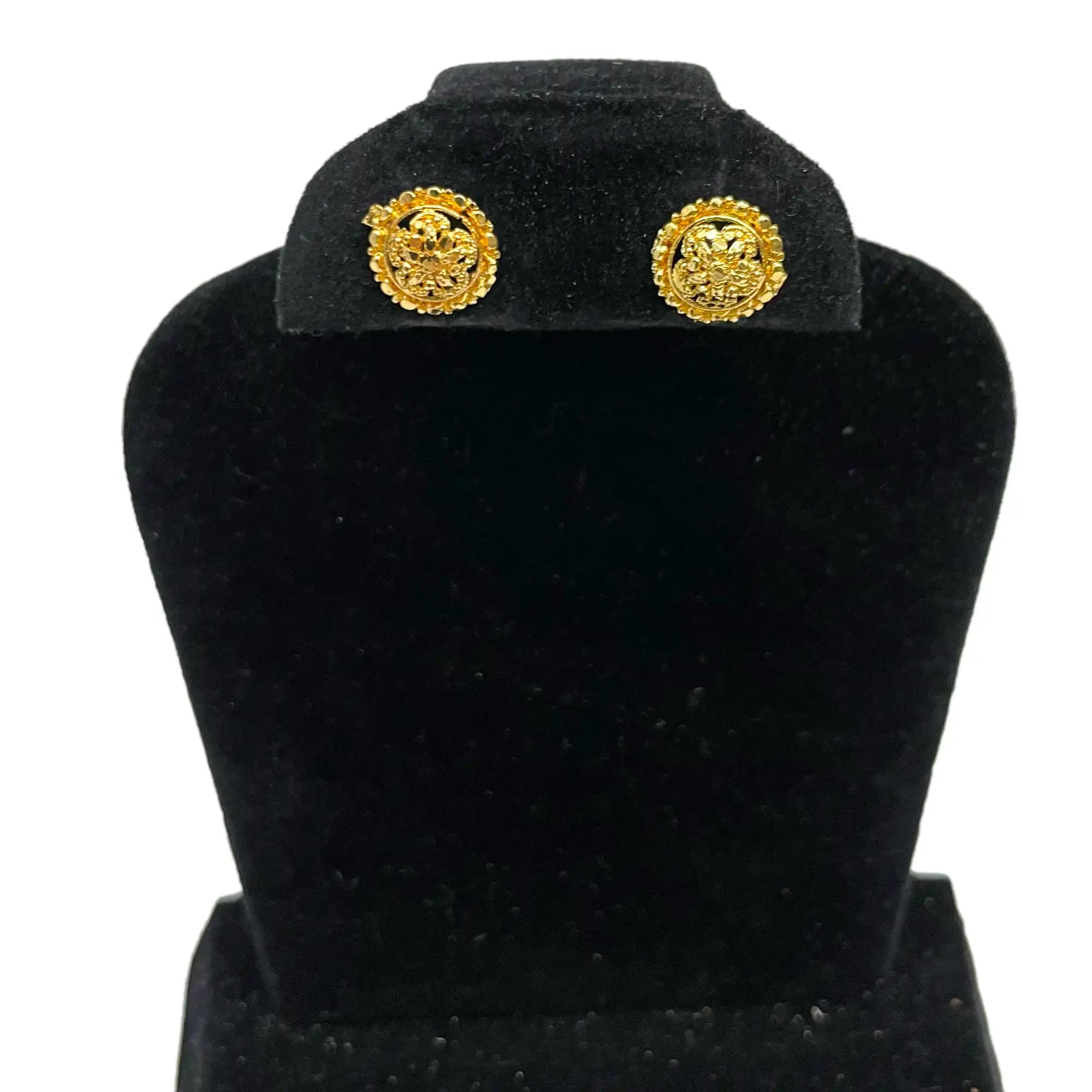 22K Gold Plated Stud Earrings SE 08