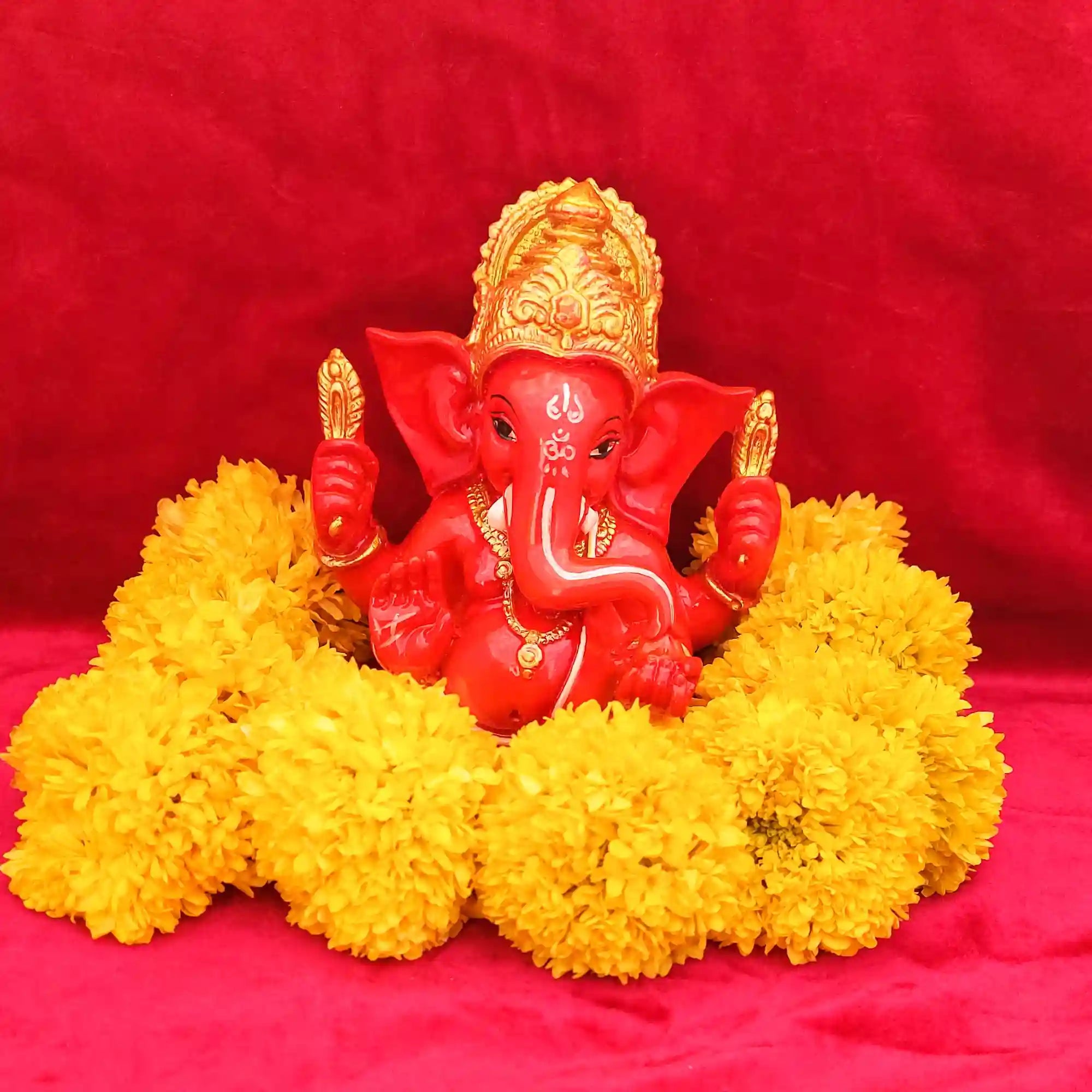 Lord Red Ganesha for Home Decor GI 05