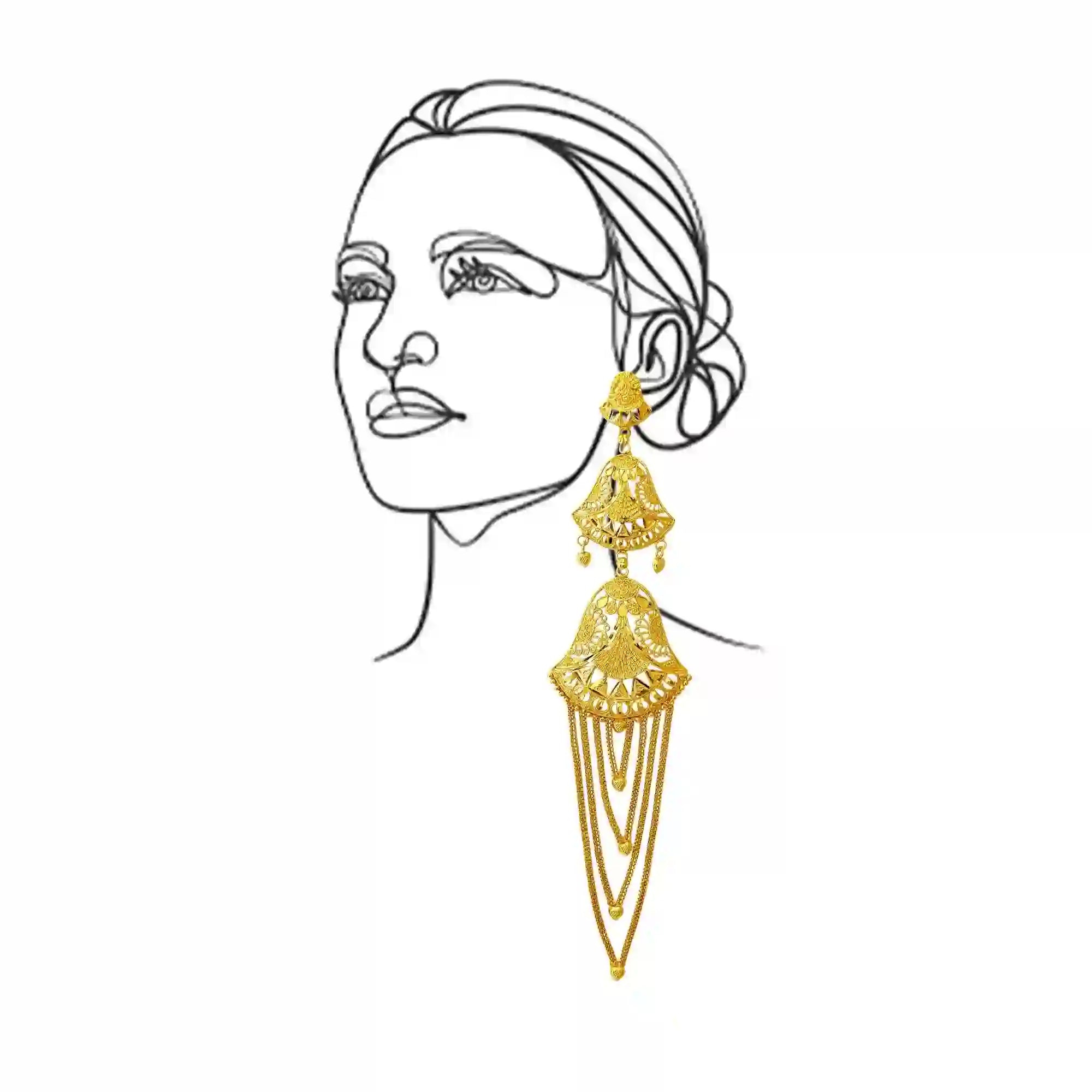 Gold Plated Earrings ER 1015