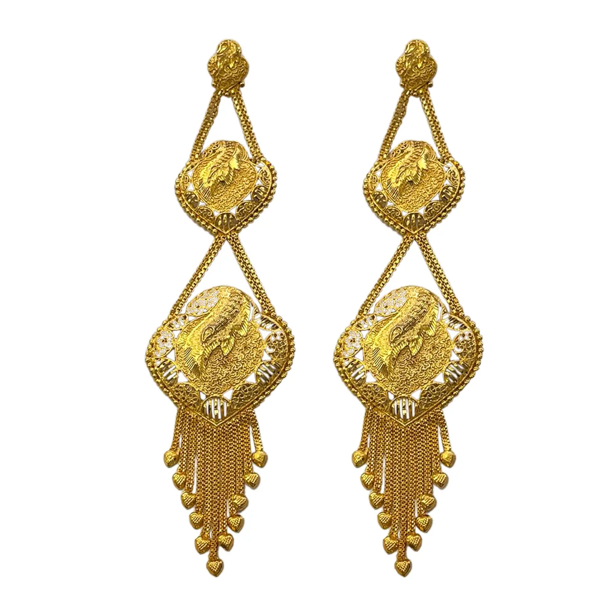 Gold Plated Big Earrings SME 05