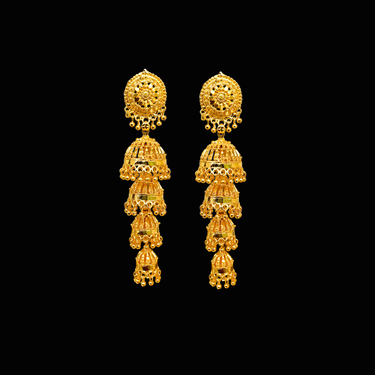 Gold Plated Jhumki Earrings KE 13