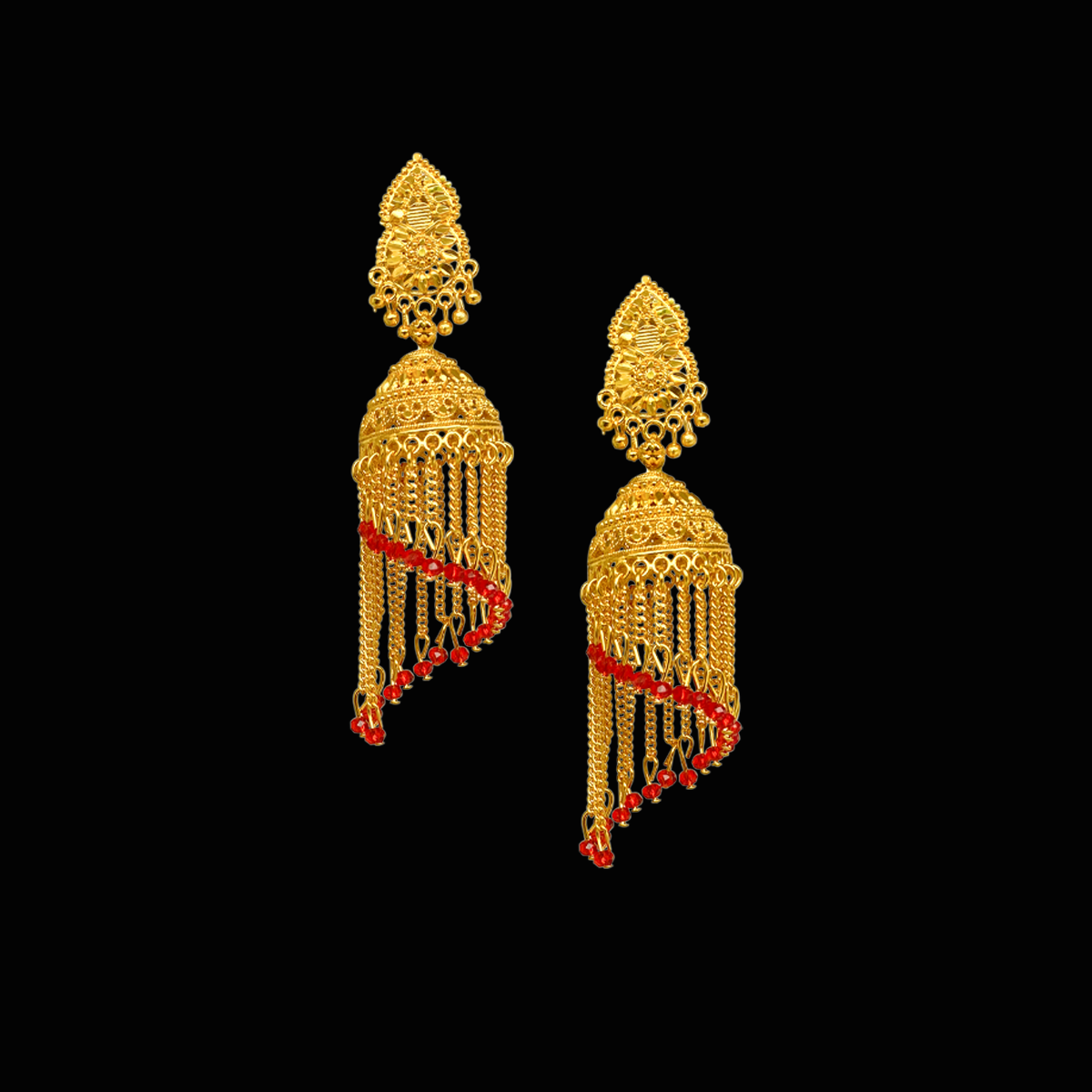 Gold Plated Jhumki Earrings KE 11