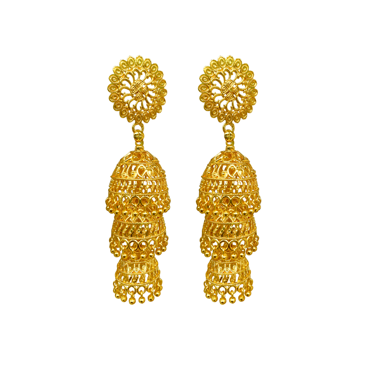 Gold Plated Jhumki Earrings KE 17
