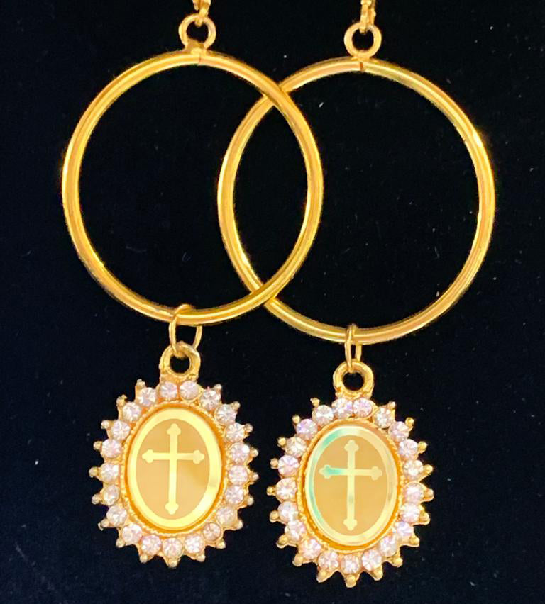 Religious 'CROSS' Earrings ER 1065