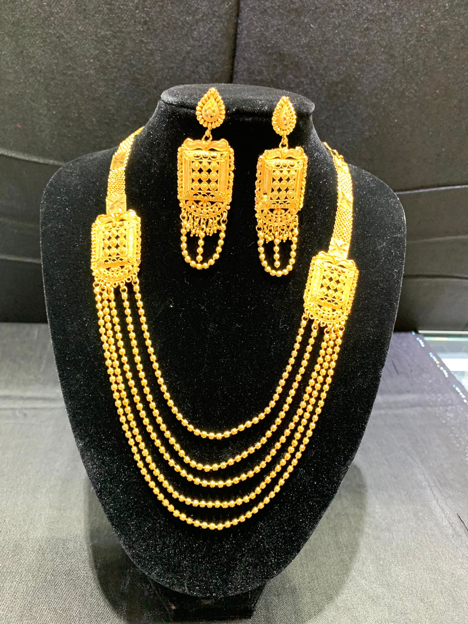 24 Karat Gold Plated Necklace Set NK 102