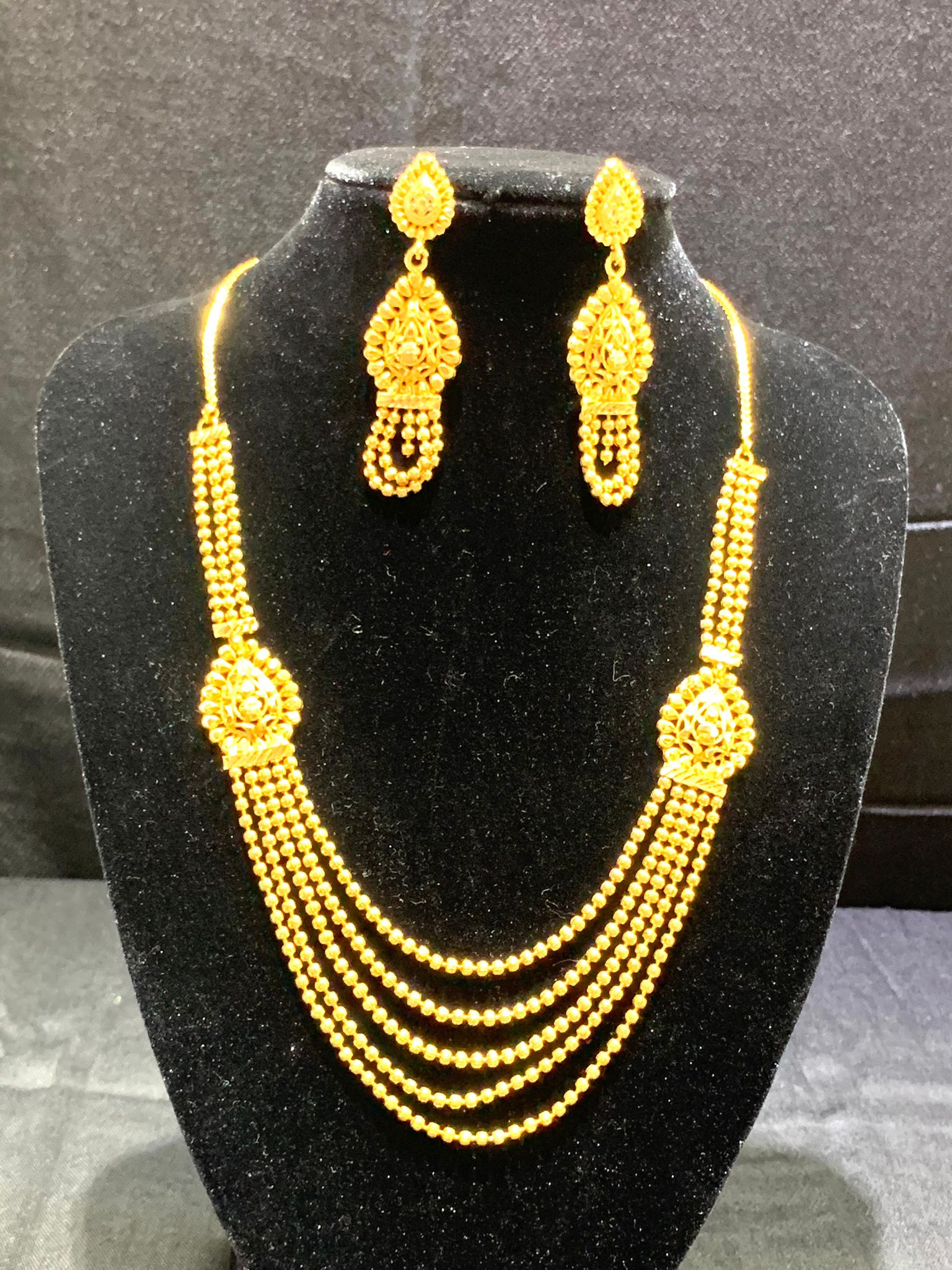 24 Karat Gold Plated Necklace Set NK 103