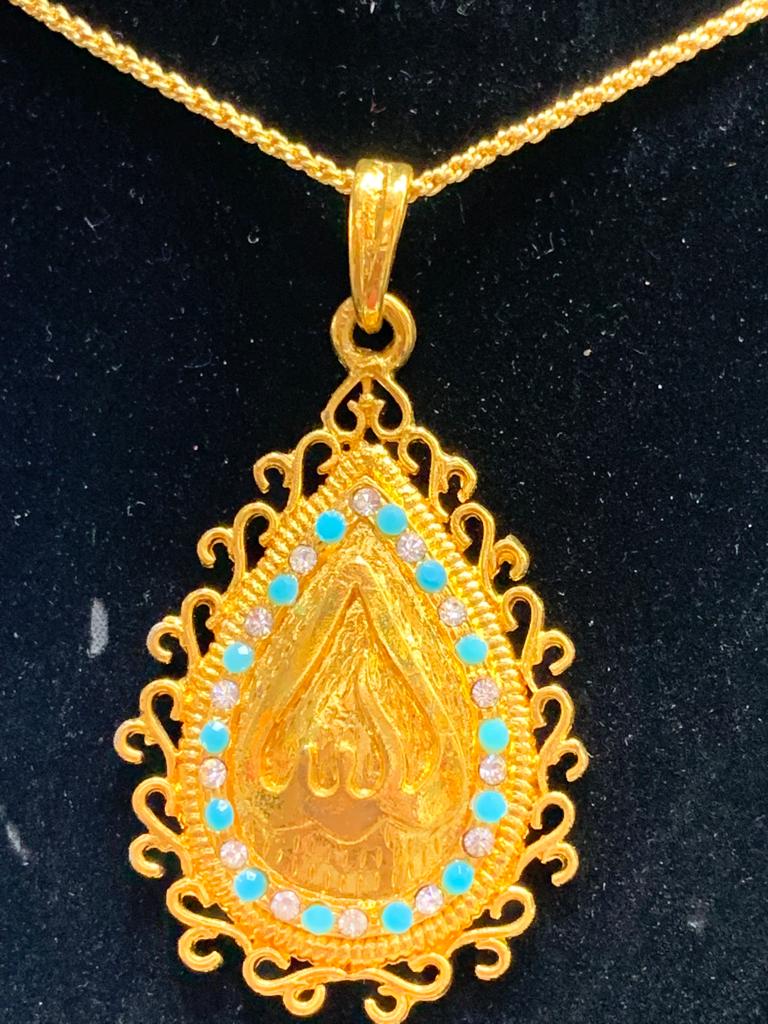 Gold Plated 'TRISHUL' Pendant Necklace NK 117