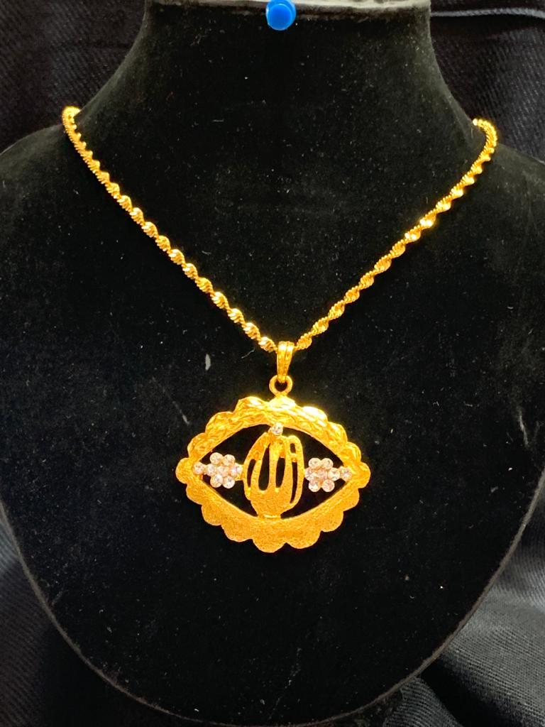 Gold Plated 'TRISHUL' Pendant Necklace NK 118