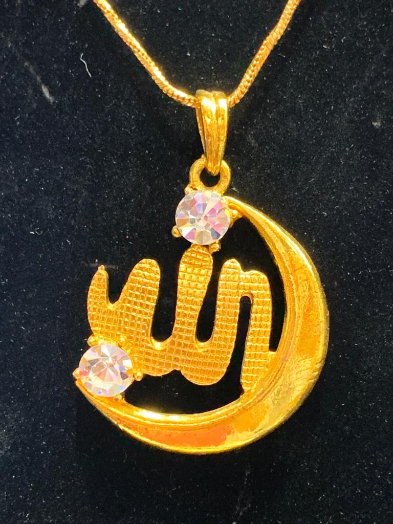 Gold Plated 'TRISHUL' Pendant Necklace NK 138